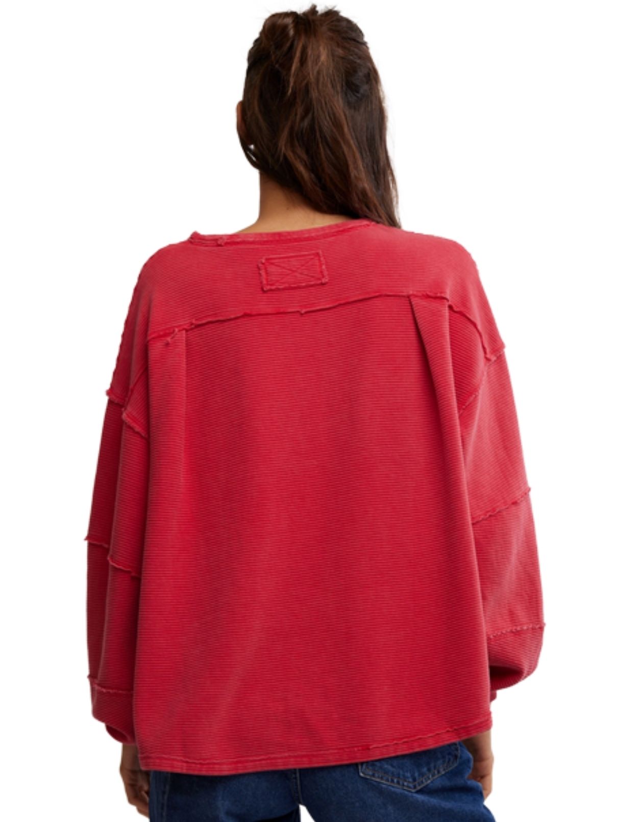 Free People Total Eclipse Tee in Strawberry