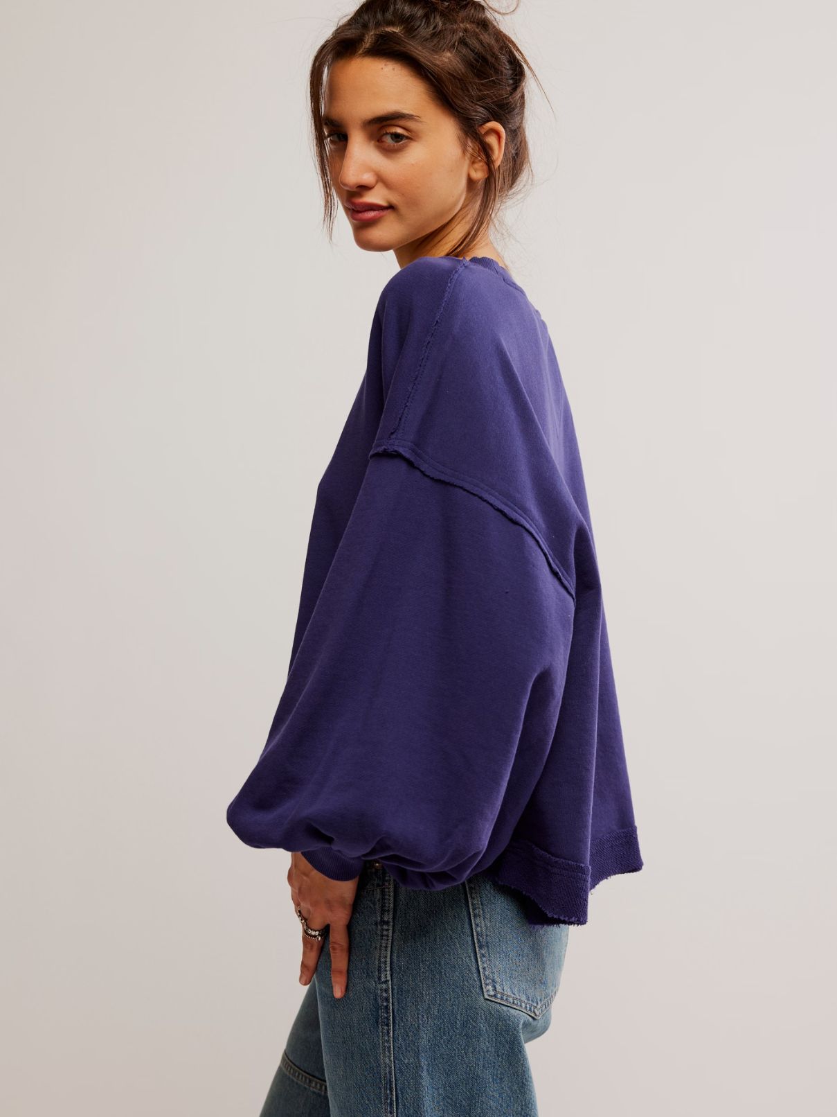 Free People Trish Sweatshirt in Eclipse