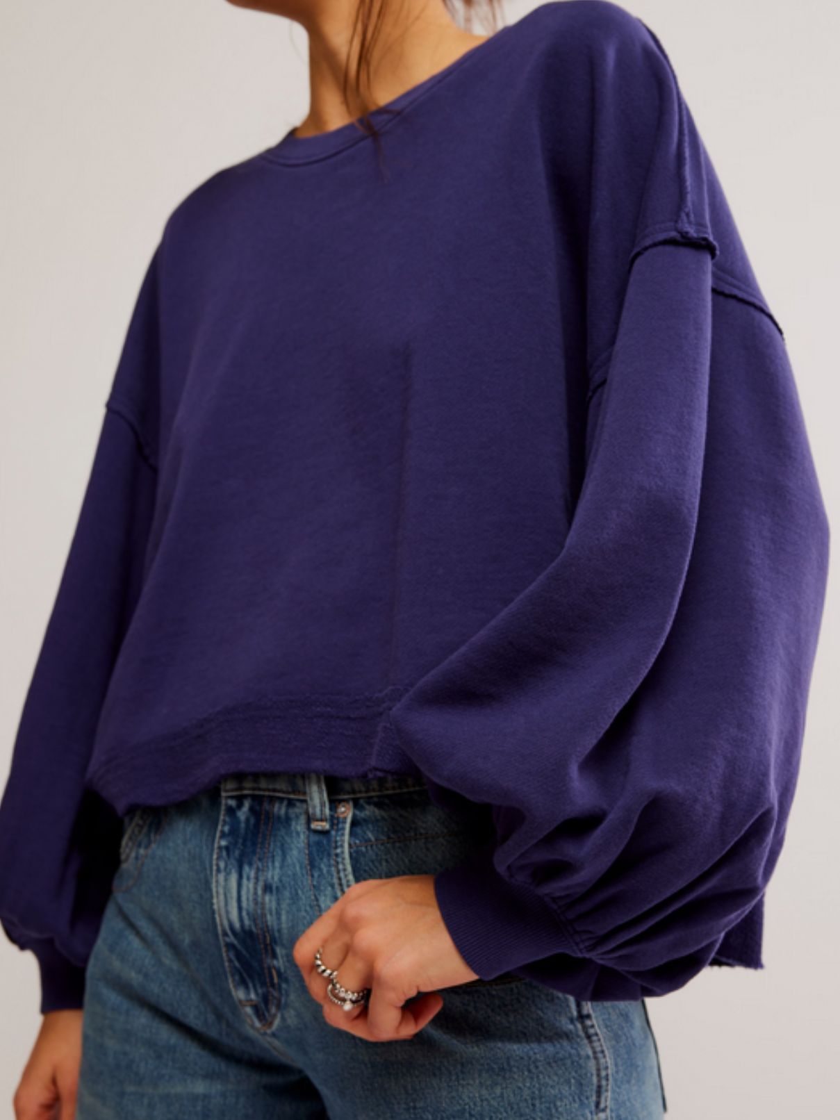 Free People Trish Sweatshirt in Eclipse