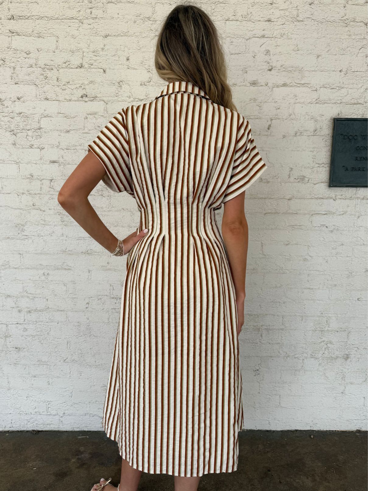 THML Stripe Button Up Maxi