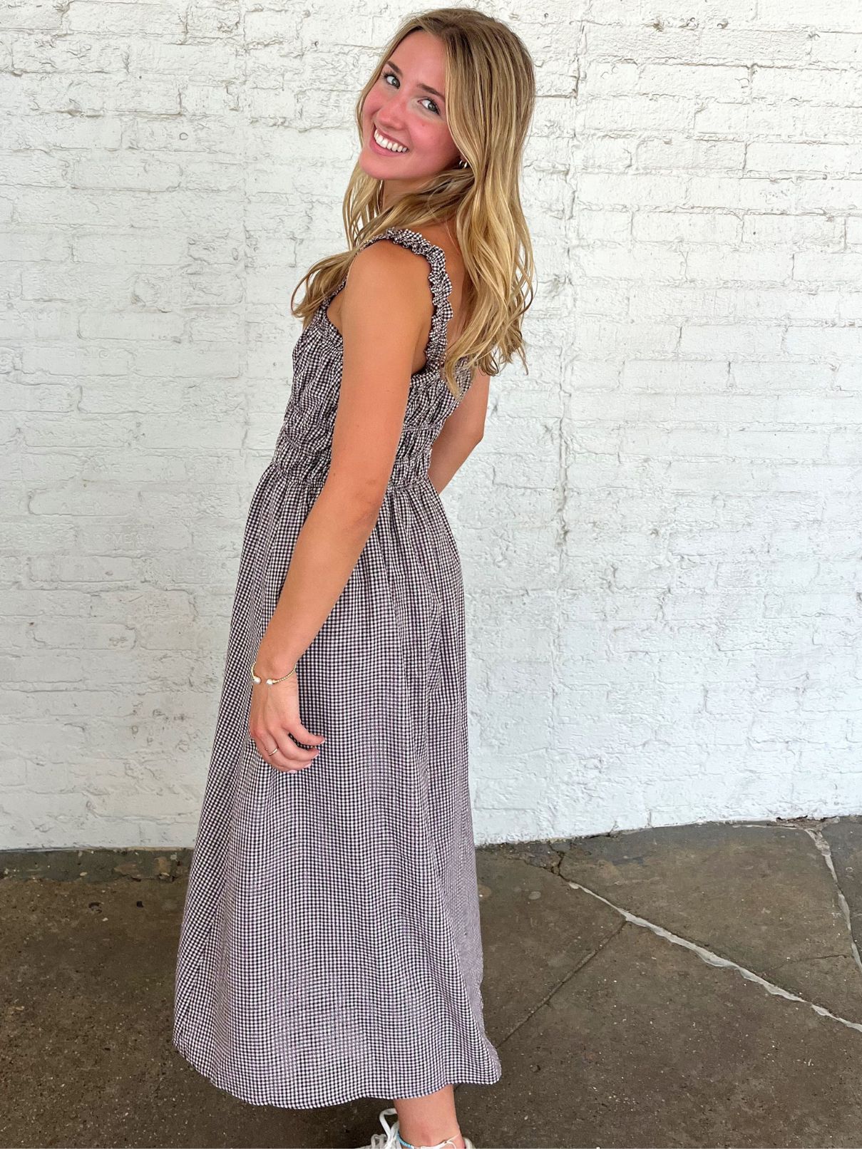 Gingham Maxi Ruffles