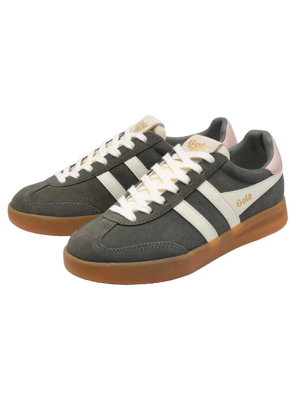 Gola Cyclone Sneakers in Conifer/Off White/Chalk Pink/Gum