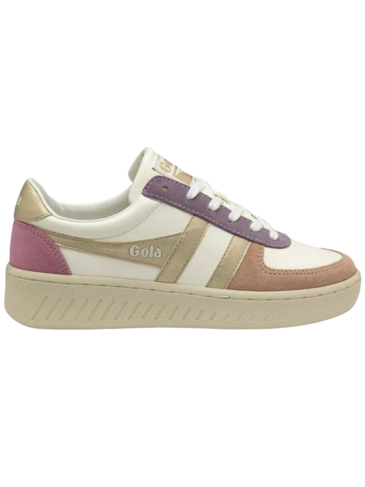 Gola Grandslam Quadrant in White/Cameo/Gold/Candy