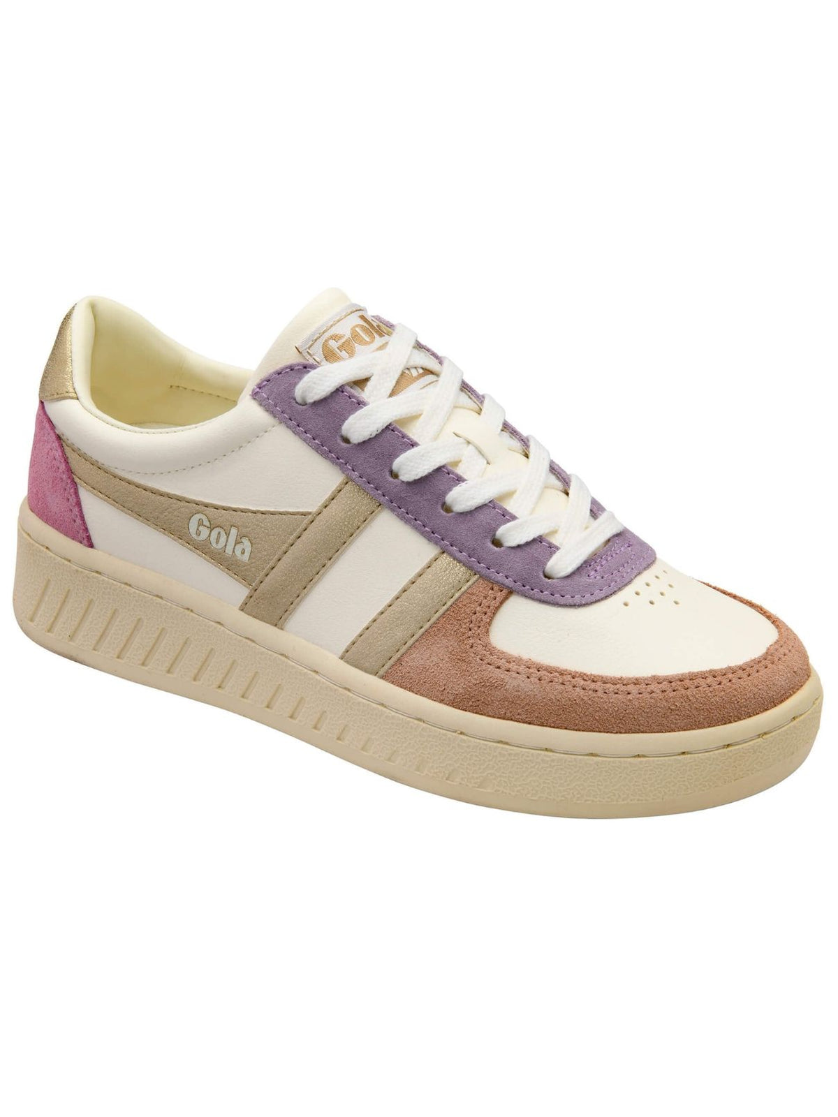 Gola Grandslam Quadrant in White/Cameo/Gold/Candy