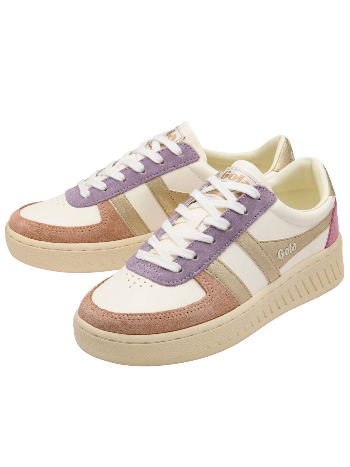 Gola Grandslam Quadrant in White/Cameo/Gold/Candy