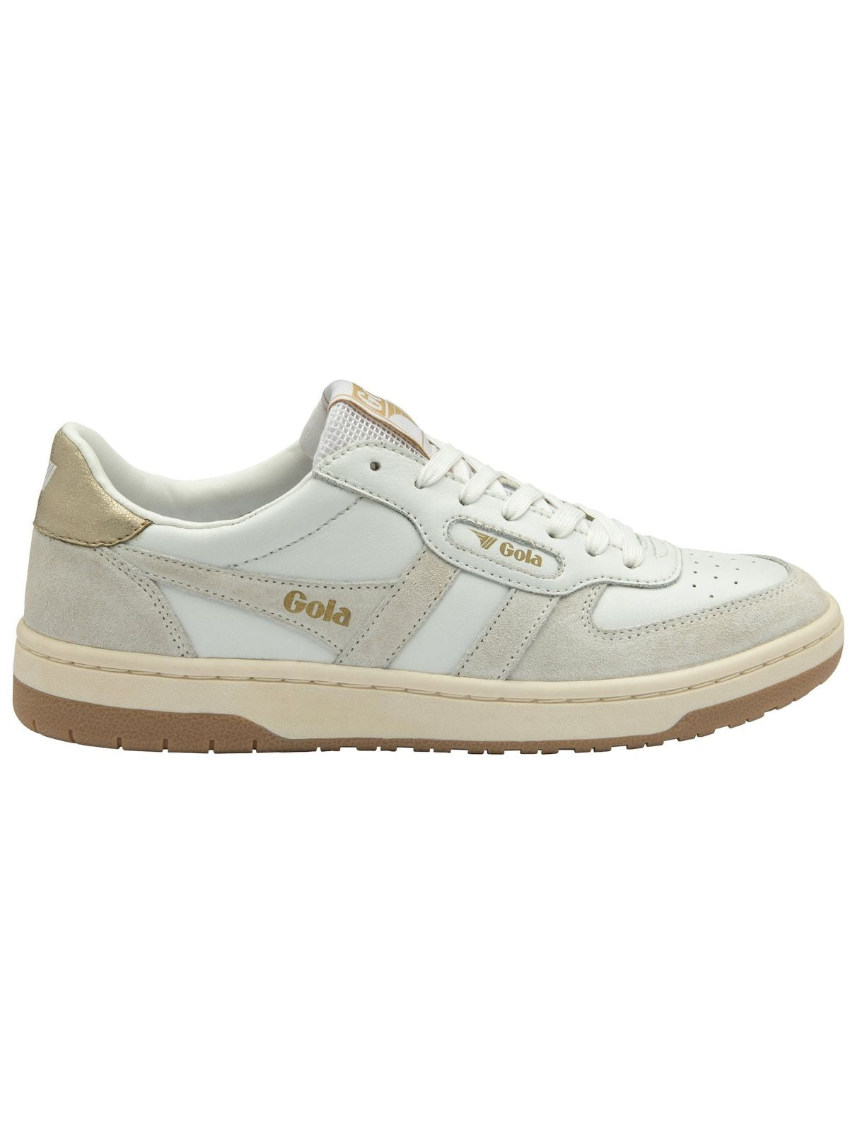 Gola Hawk Sneakers in White/Gold