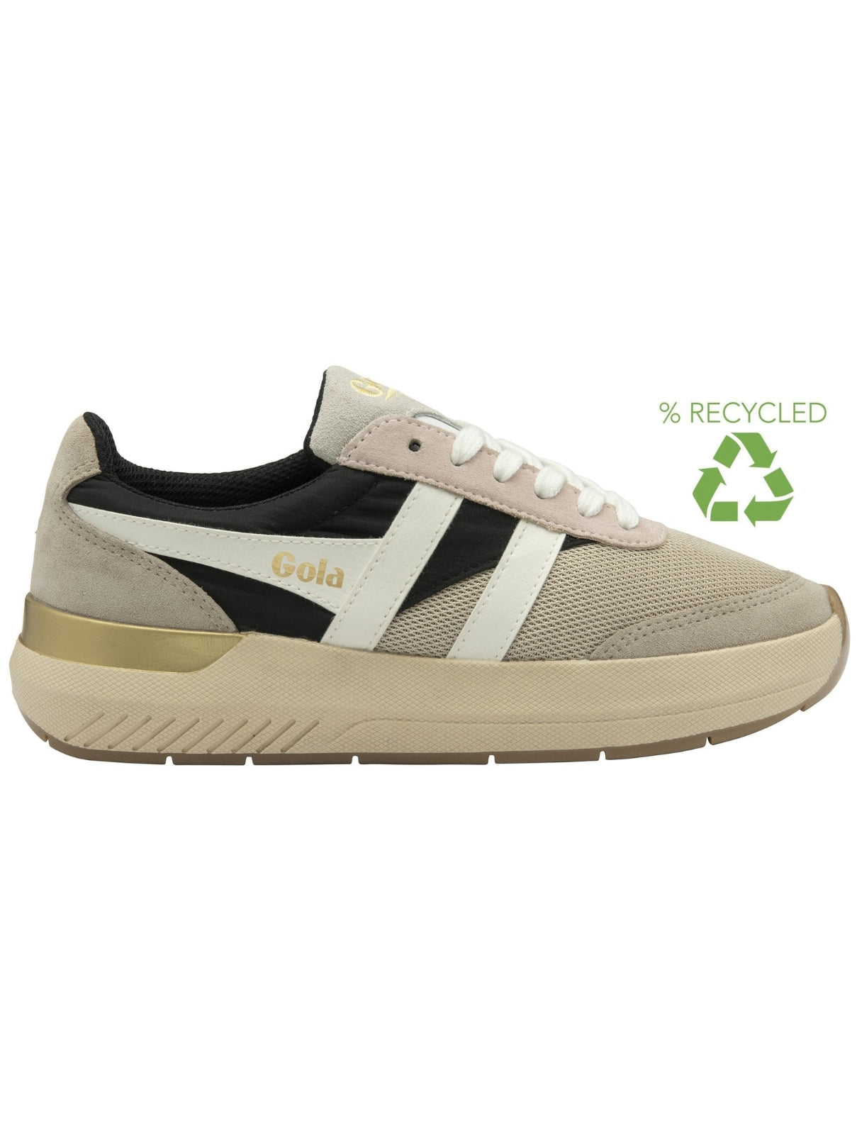 Gola Raven Sneaker in Wheat/Black/Feather Gray