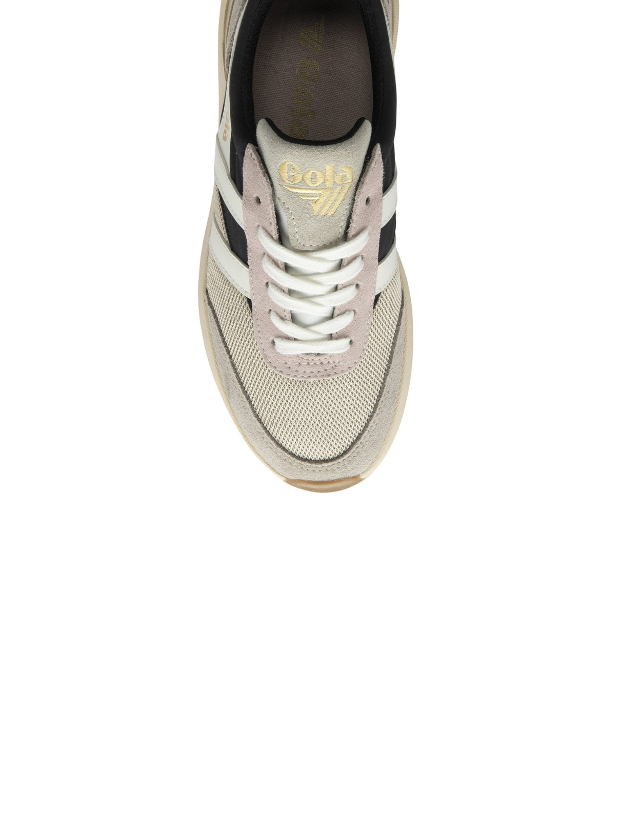 Gola Raven Sneaker in Wheat/Black/Feather Gray