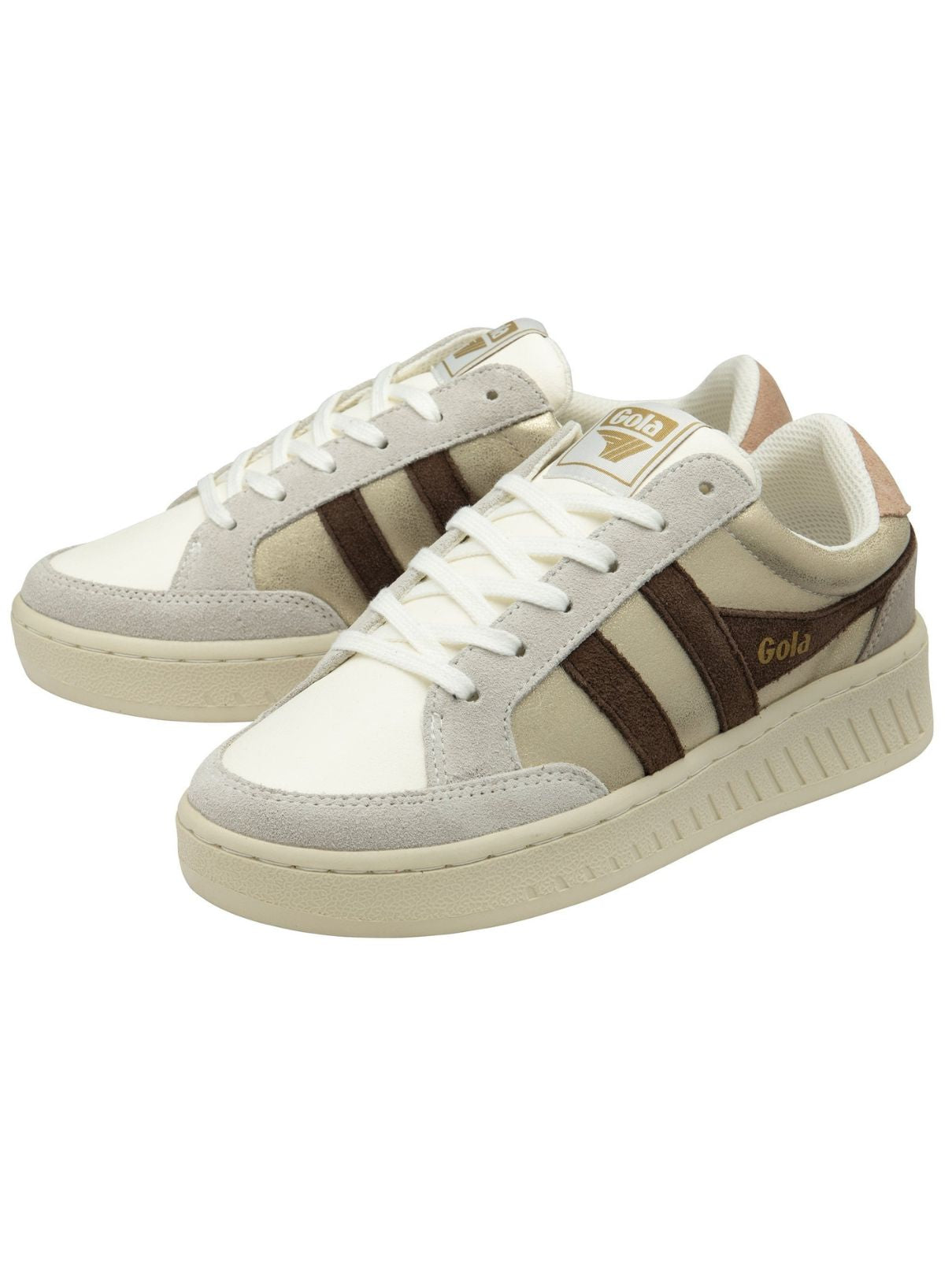 Gola Superslam Blaze Sneaker in Gold/Dk Brown/Cameo