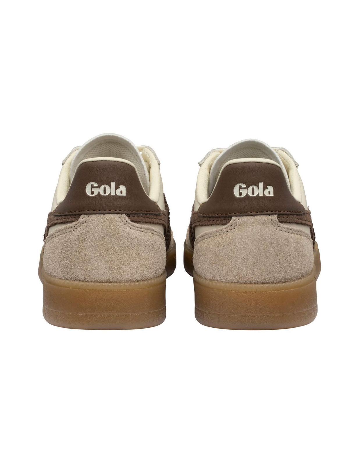 Gola Viper Leather Retro Sneakers in Off White/Bone/Otter/Gum