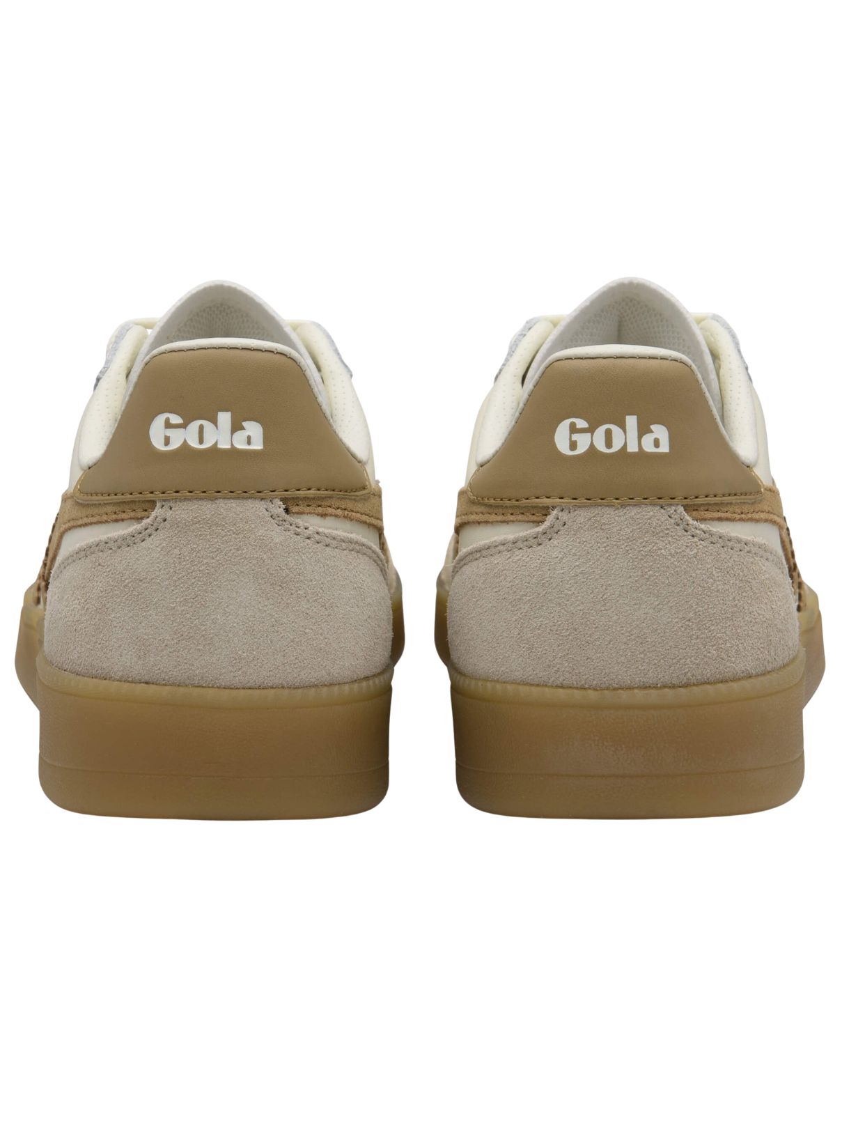 Gola Viper Leather Sneakers in Off White/Bone/Light Caramel/Gum