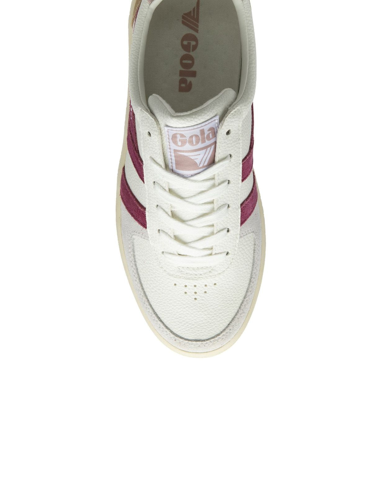 Grandslam Trident Sneakers in White/Cerise/Chalk Pink