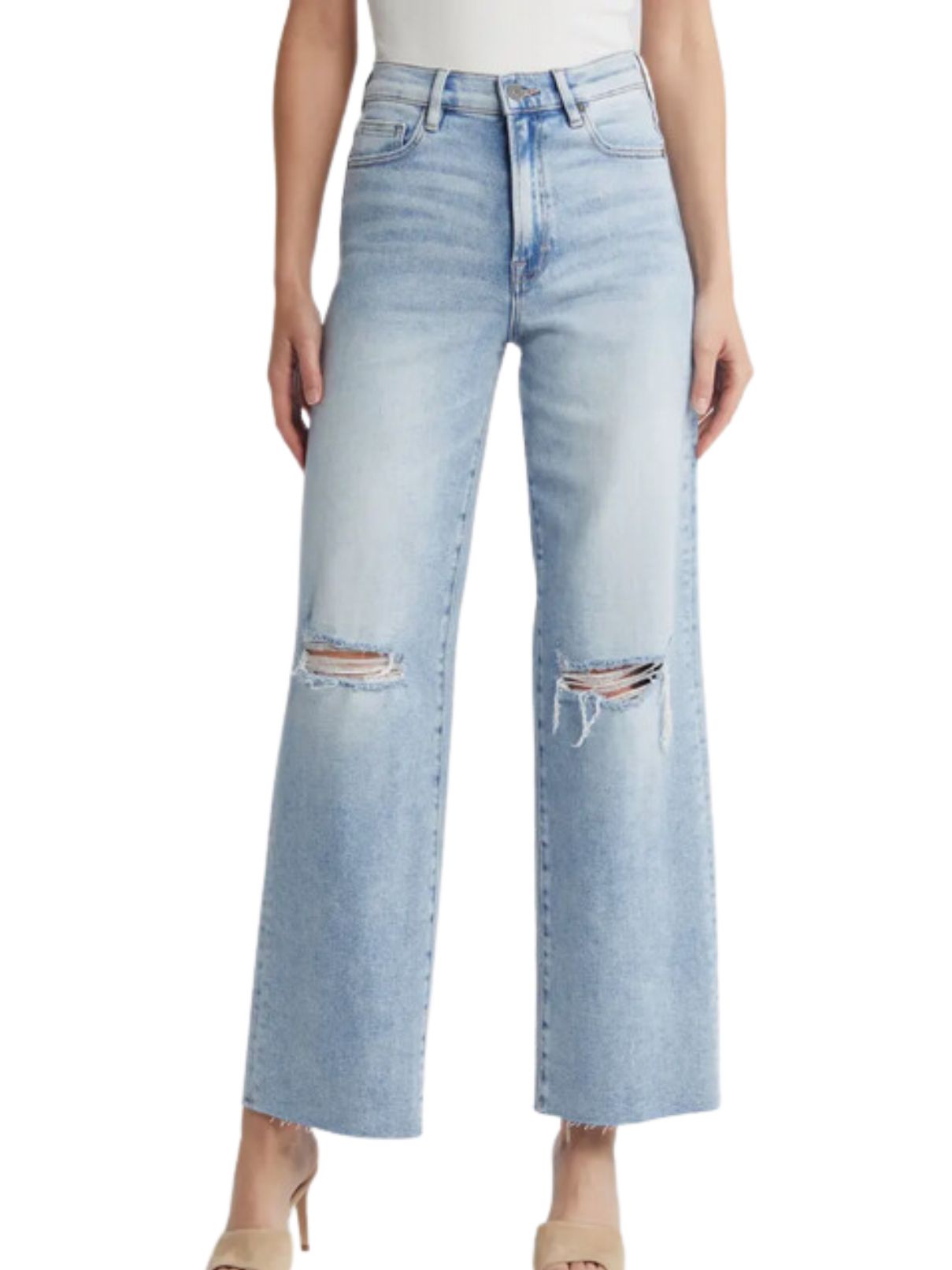 Hidden Logan Dad Jean in Distressed Lt Wash