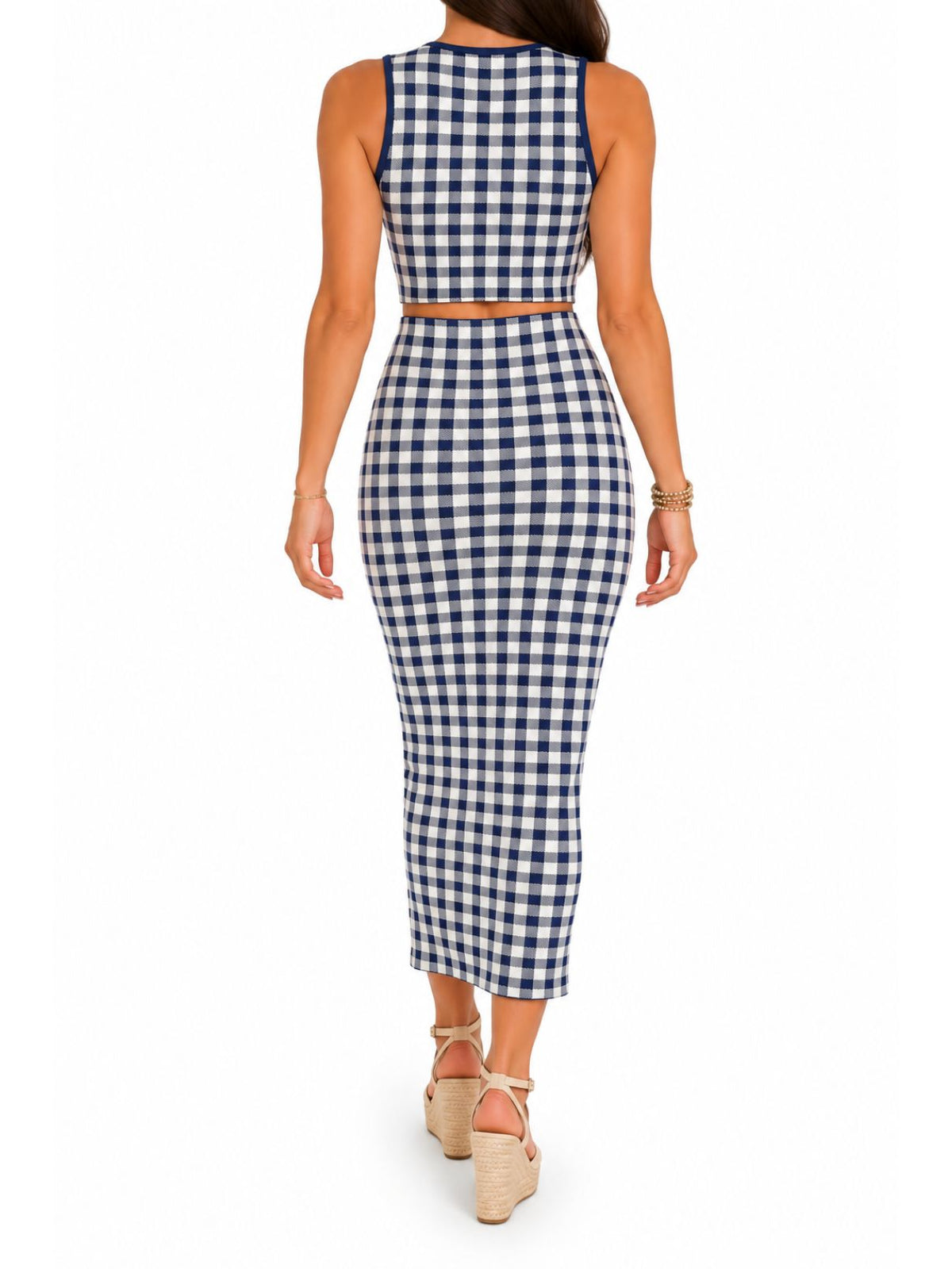 Hilltop Check Set – Navy