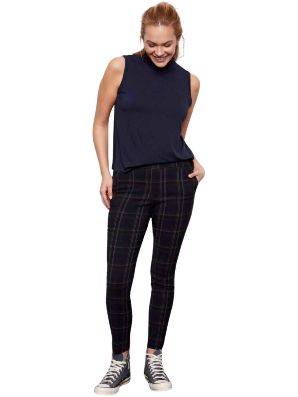 I Love Tyler Madison Glasgow Techo Ankle Pant in Black