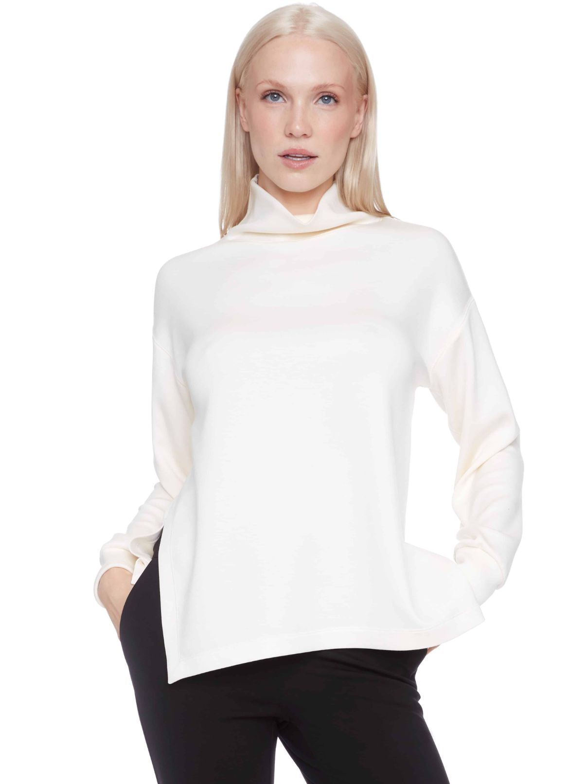 I Love Tyler Madison Helen Butter Turtleneck in Ivory