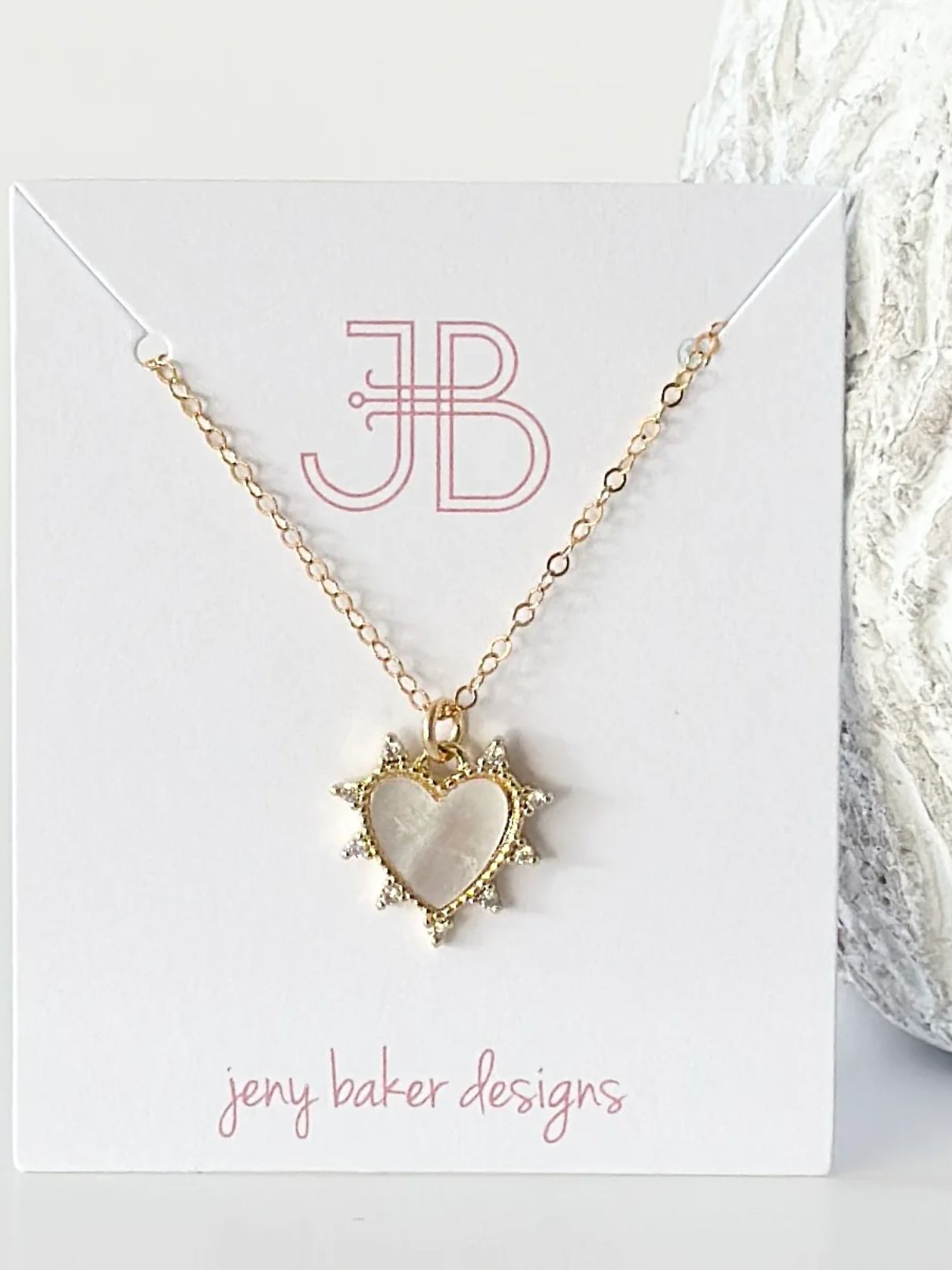 Jeny Baker Designs Maya Heart Necklace
