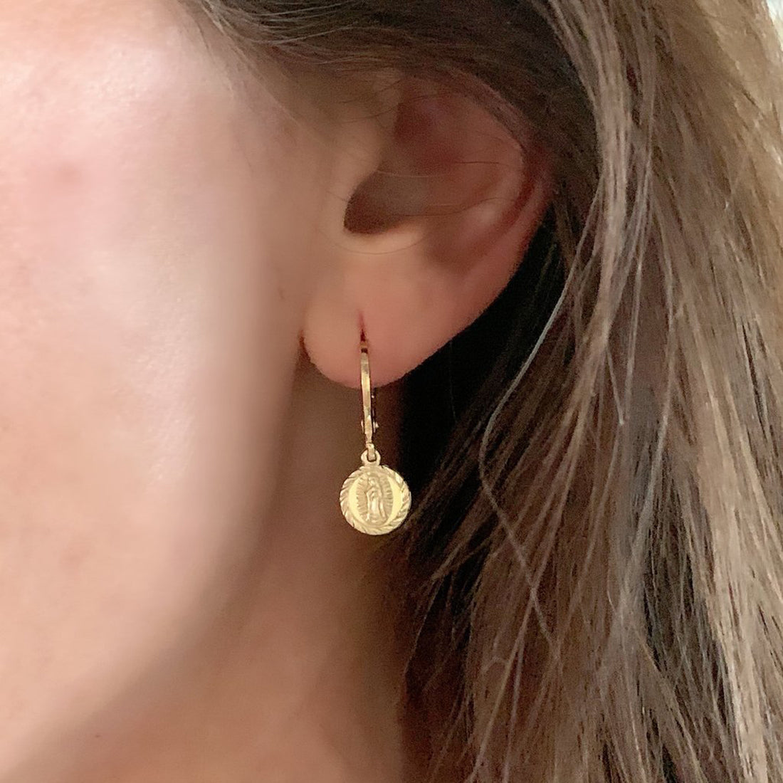 Jeny Baker Saint Coin Huggie