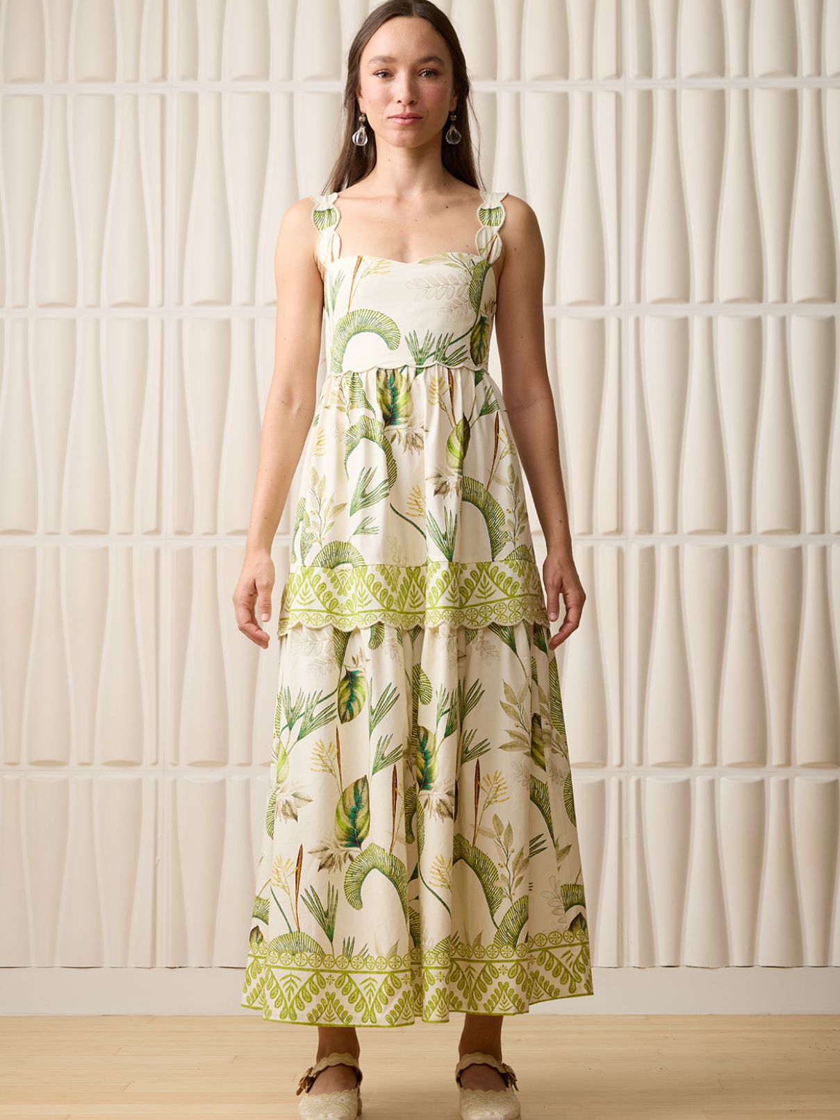 Johannesburg Dress in Palm Forest