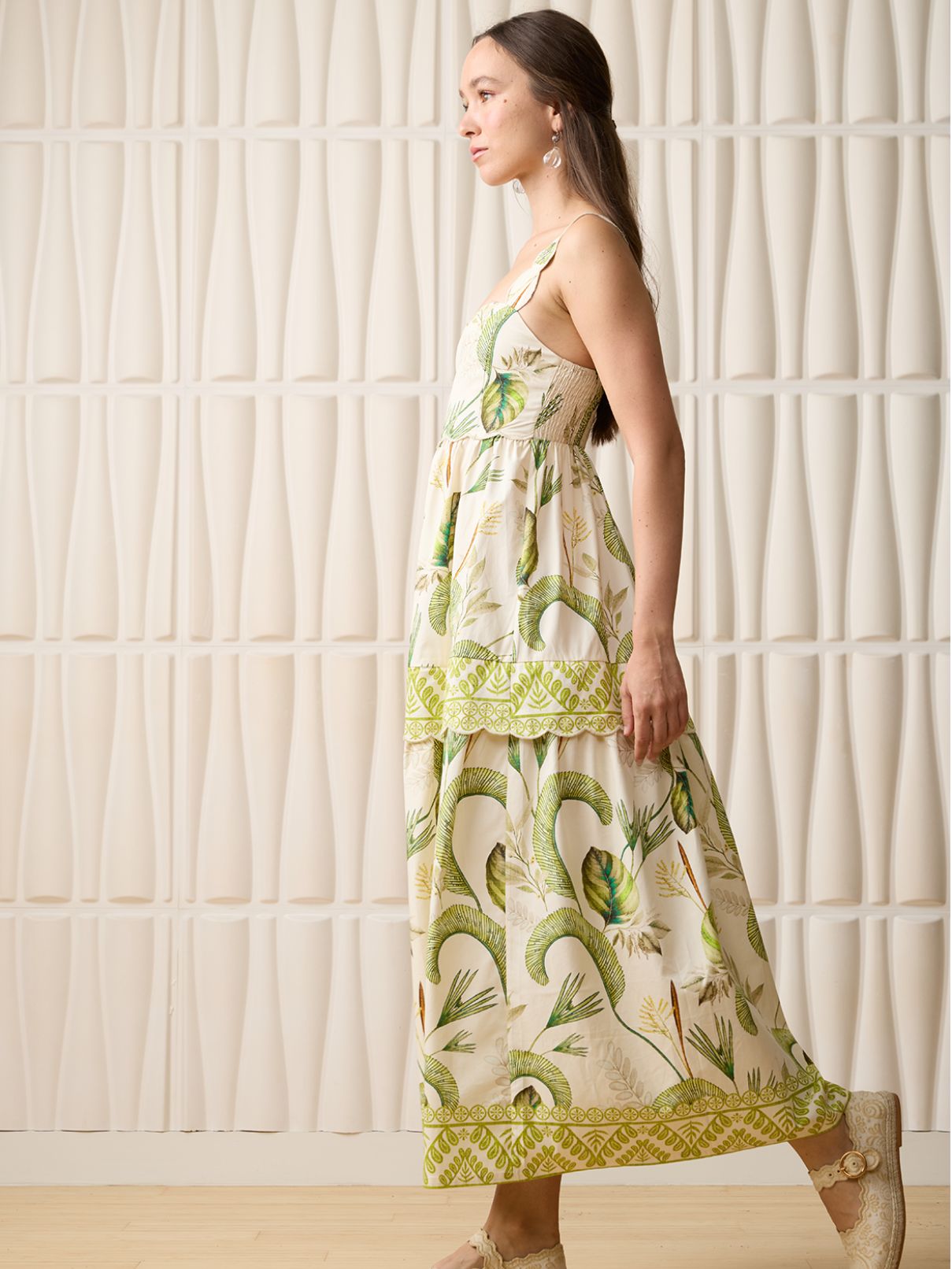 Johannesburg Dress in Palm Forest