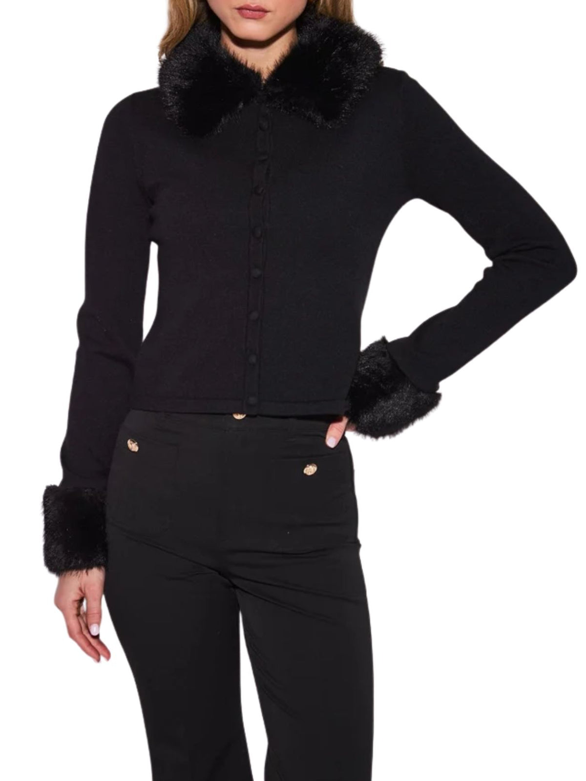 John + Jenn Clementine Sweater in Caviar