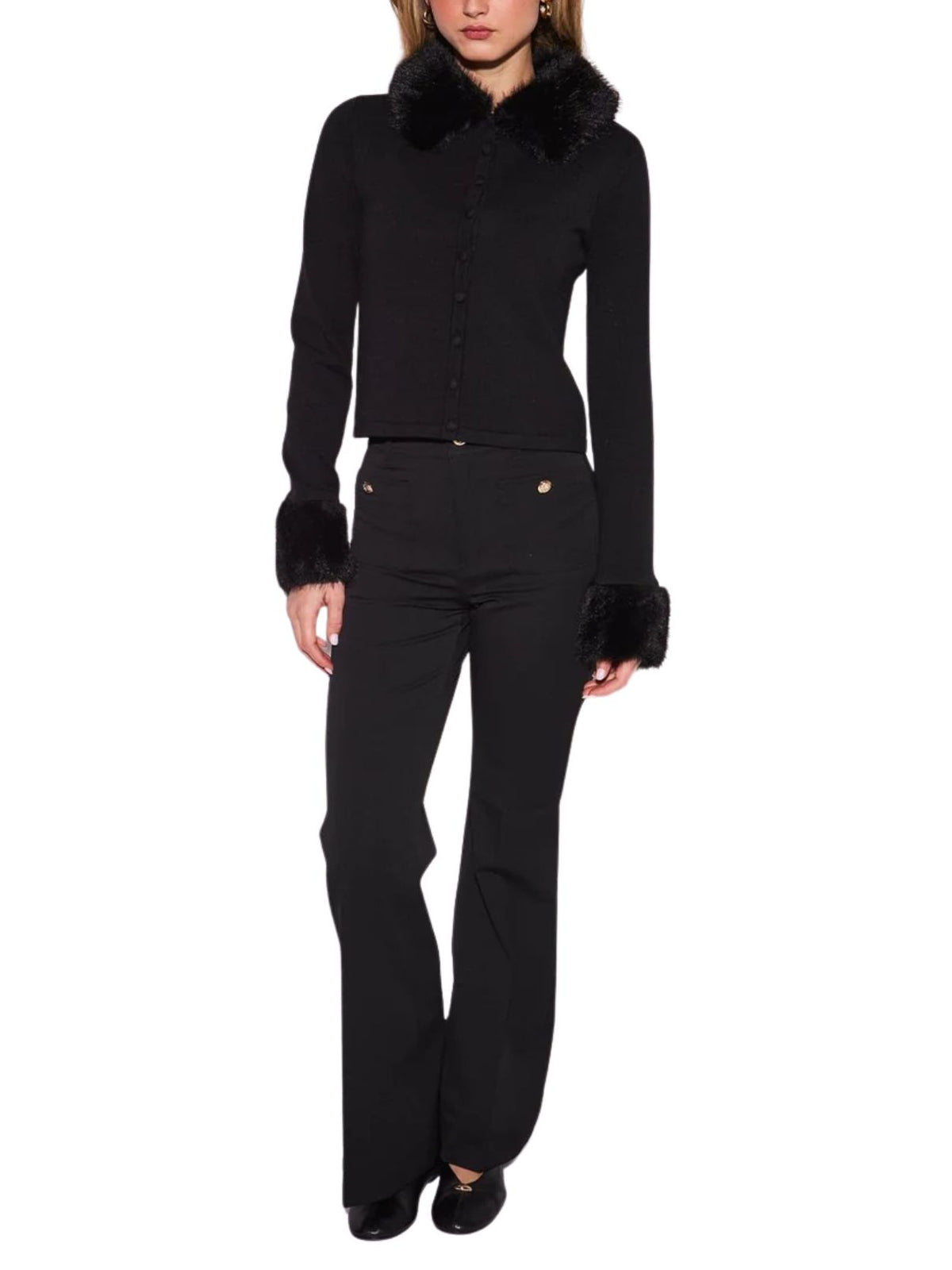 John + Jenn Clementine Sweater in Caviar