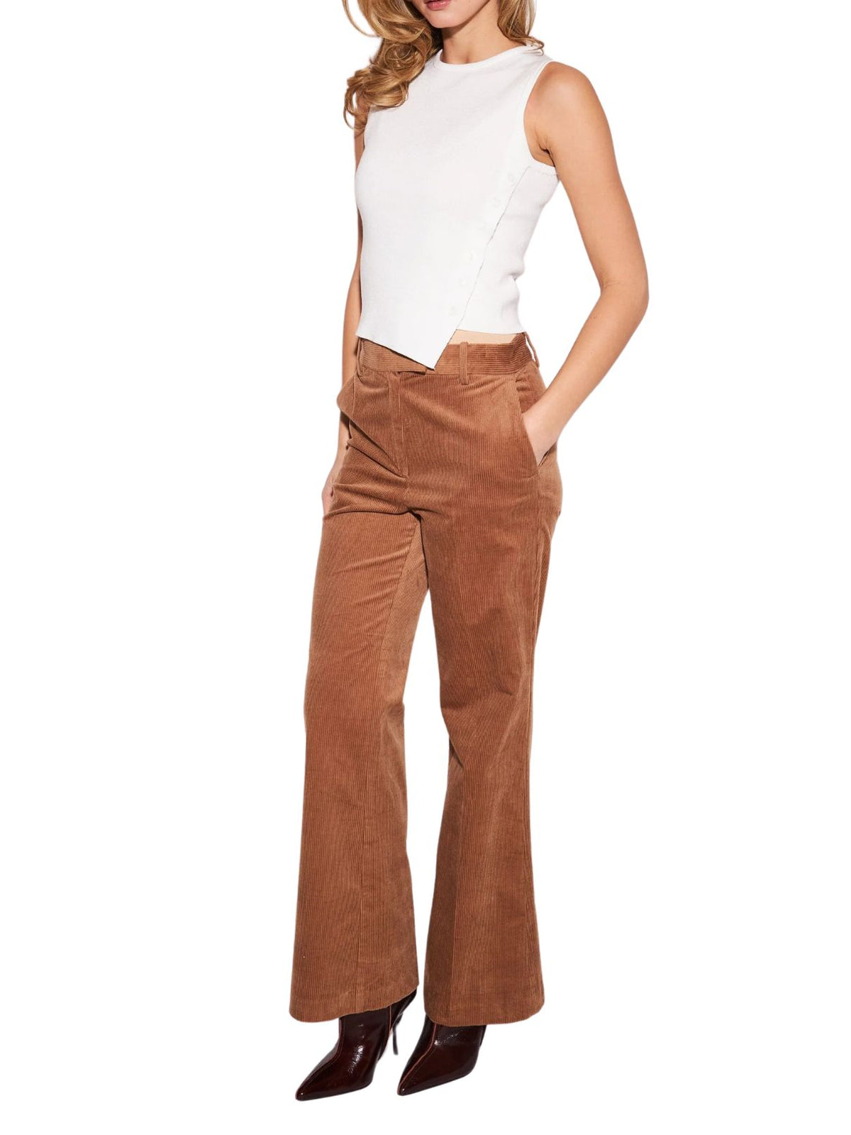 John + Jenn Nellie Knit Top in Chalk