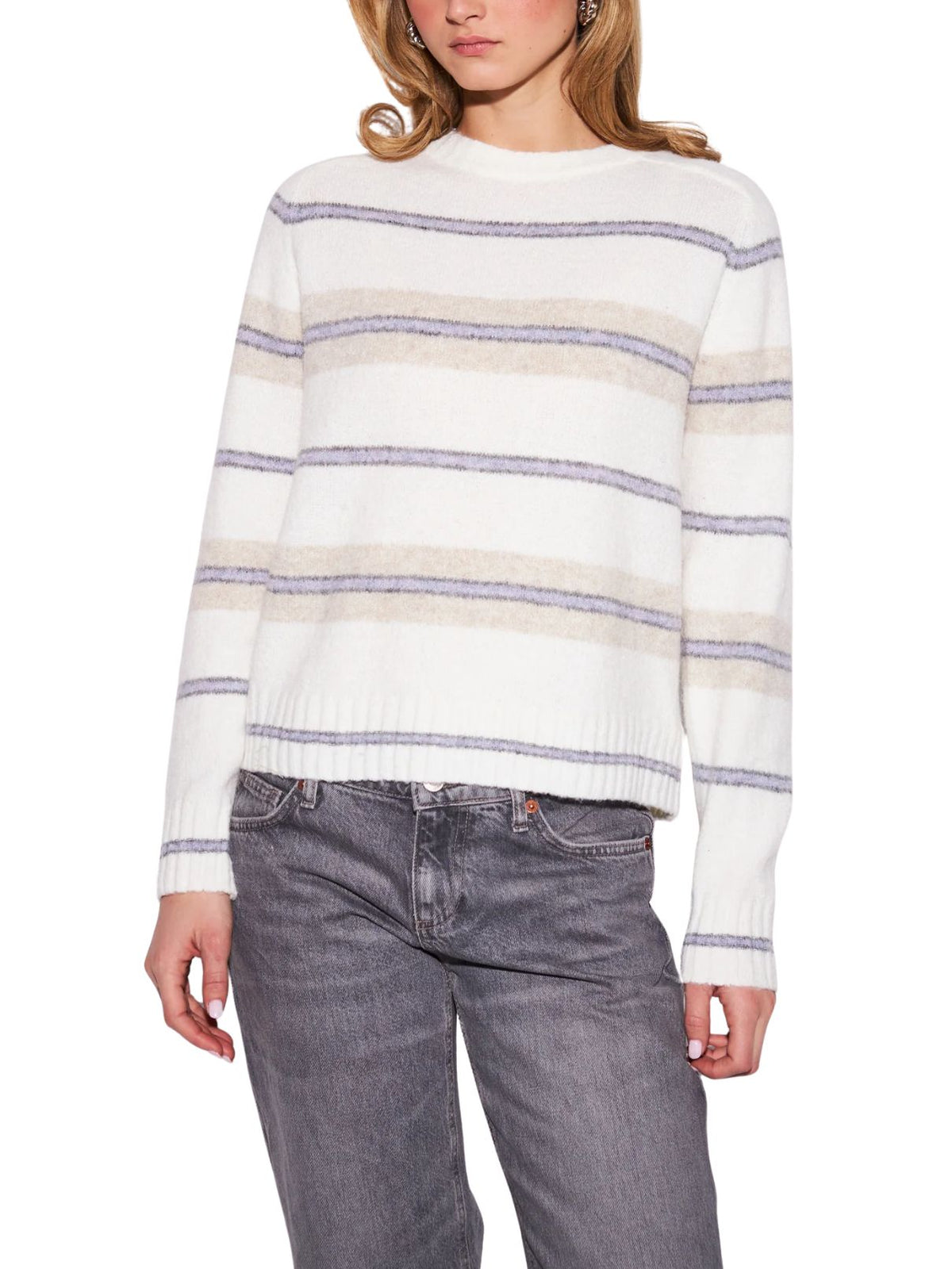 John + Jenn Skyler Sweater in Heather Lilac