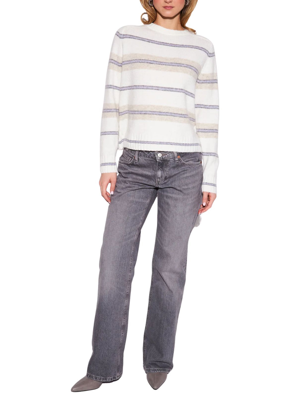 John + Jenn Skyler Sweater in Heather Lilac