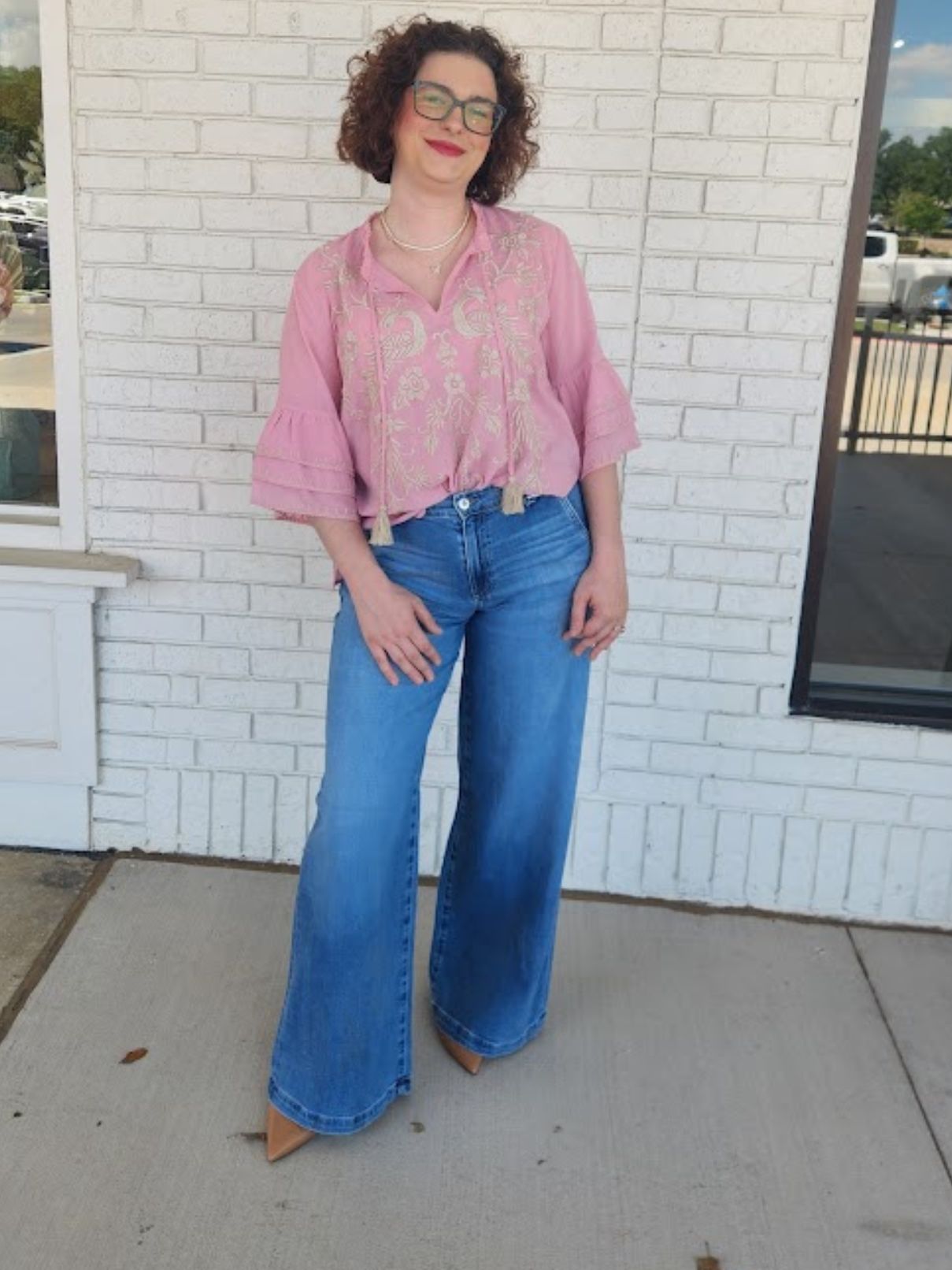Johnny Was Kamala Ruffle Blouse in Taffy