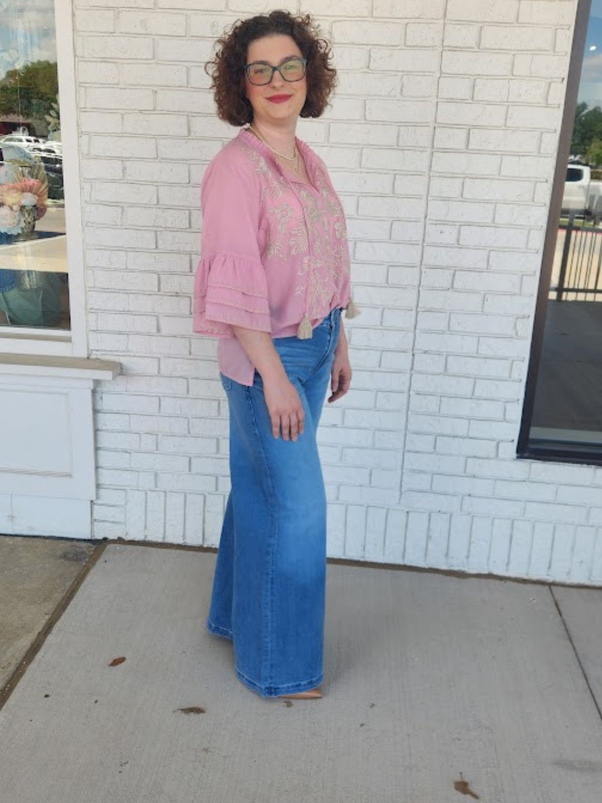 Johnny Was Kamala Ruffle Blouse in Taffy