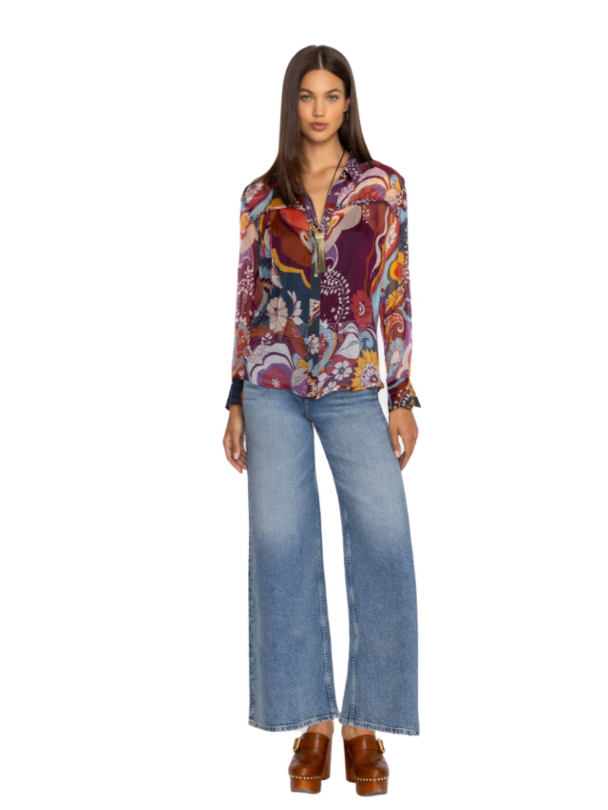 Johnny Was Katerina Braid Blouse in Tavie