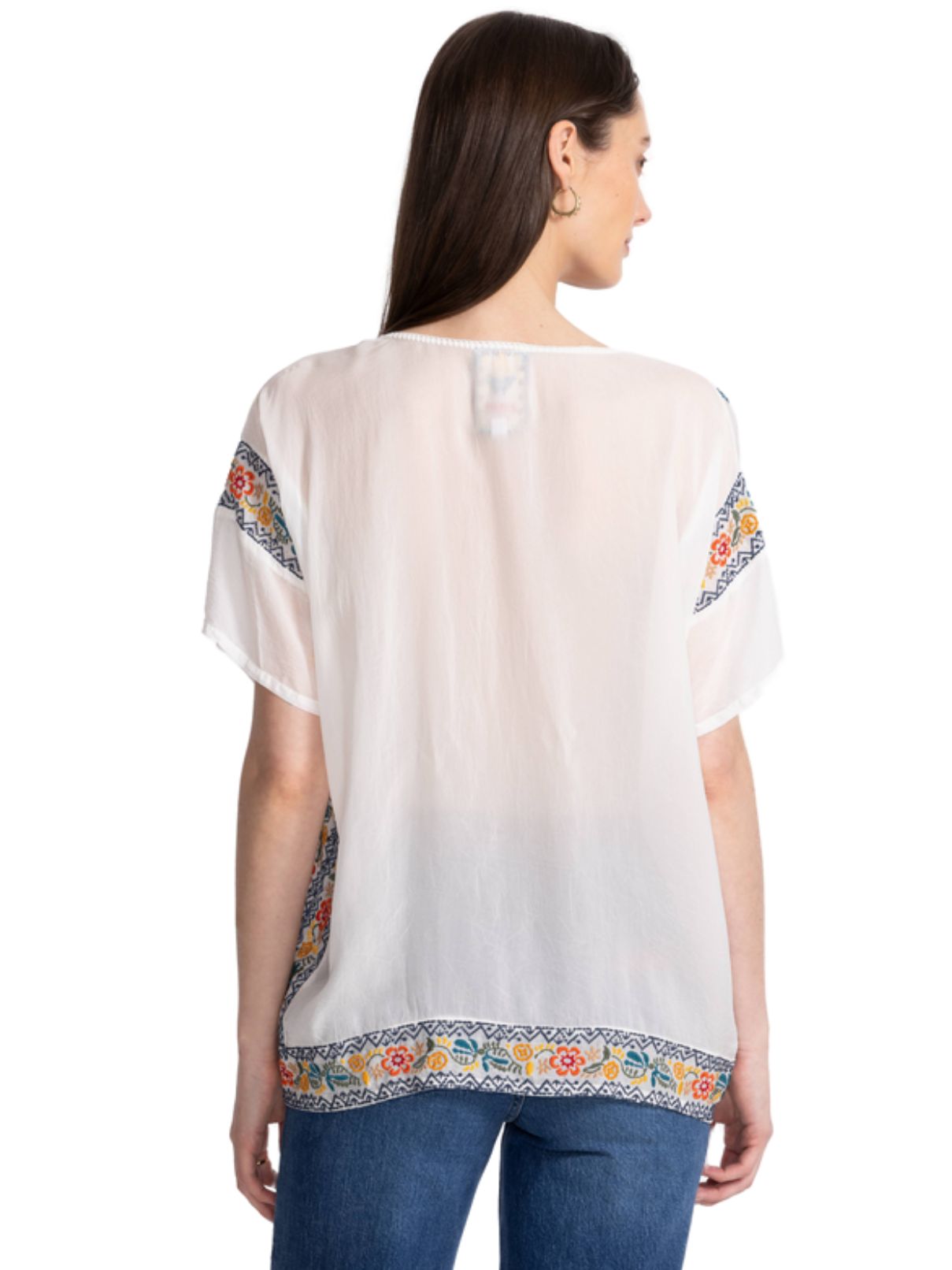 Johnny Was Mariafe Blouse in White