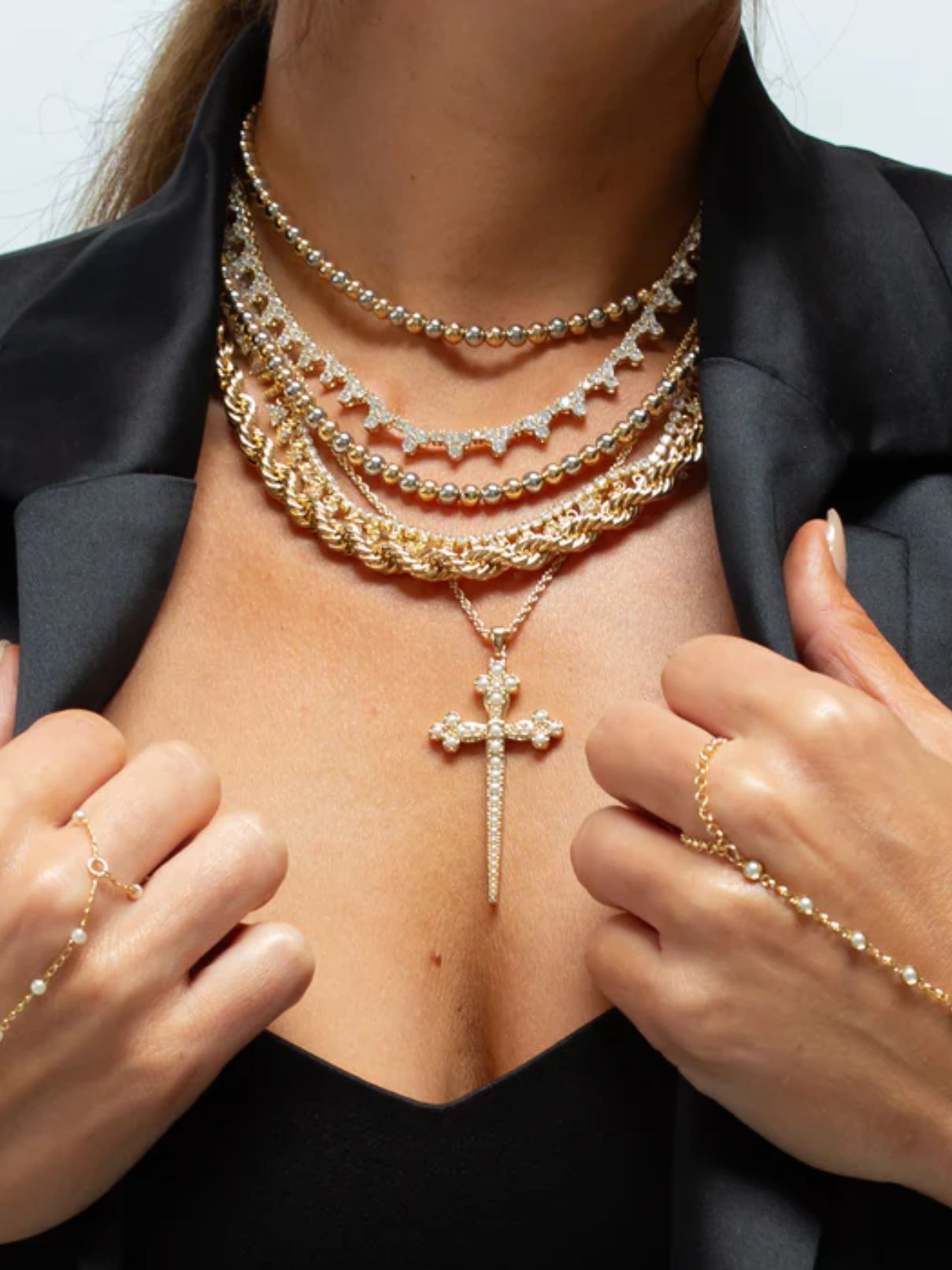 Joy Dravecky Athena Cross Pearl Necklace