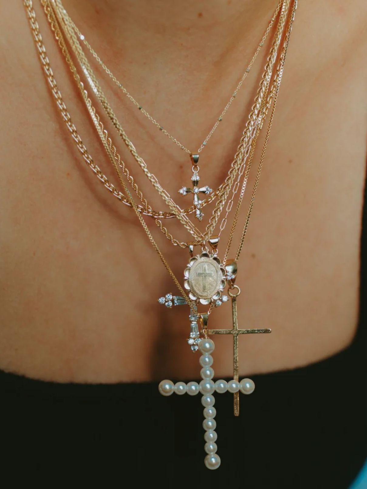Joy Dravecky Cindy Rope Necklace in Gold