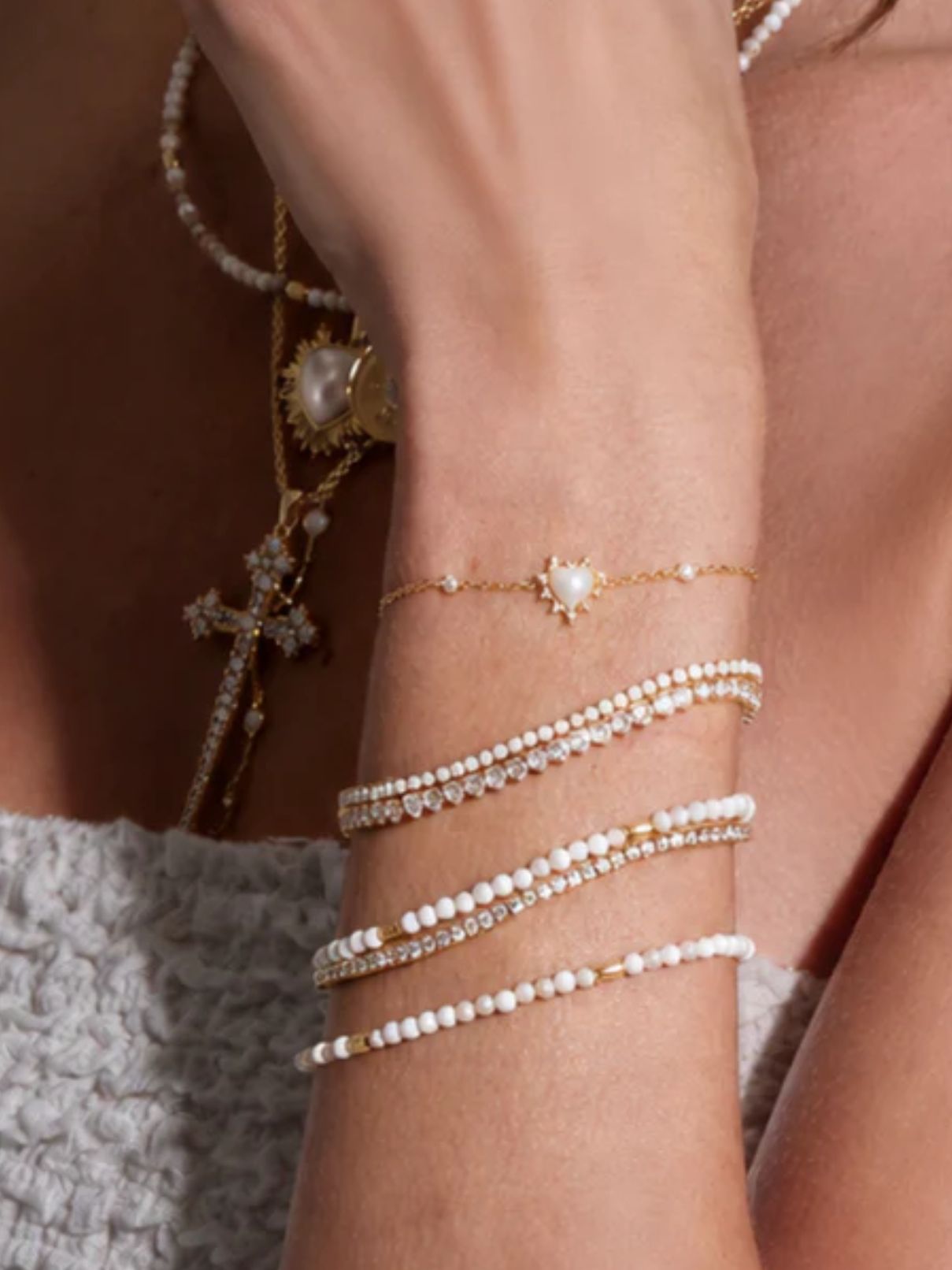 Joy Dravecky Heart of Trust Pearl Bracelet