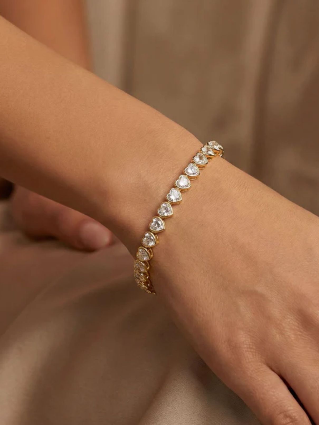 Joy Dravecky Heavenly Heart Tennis Bracelet