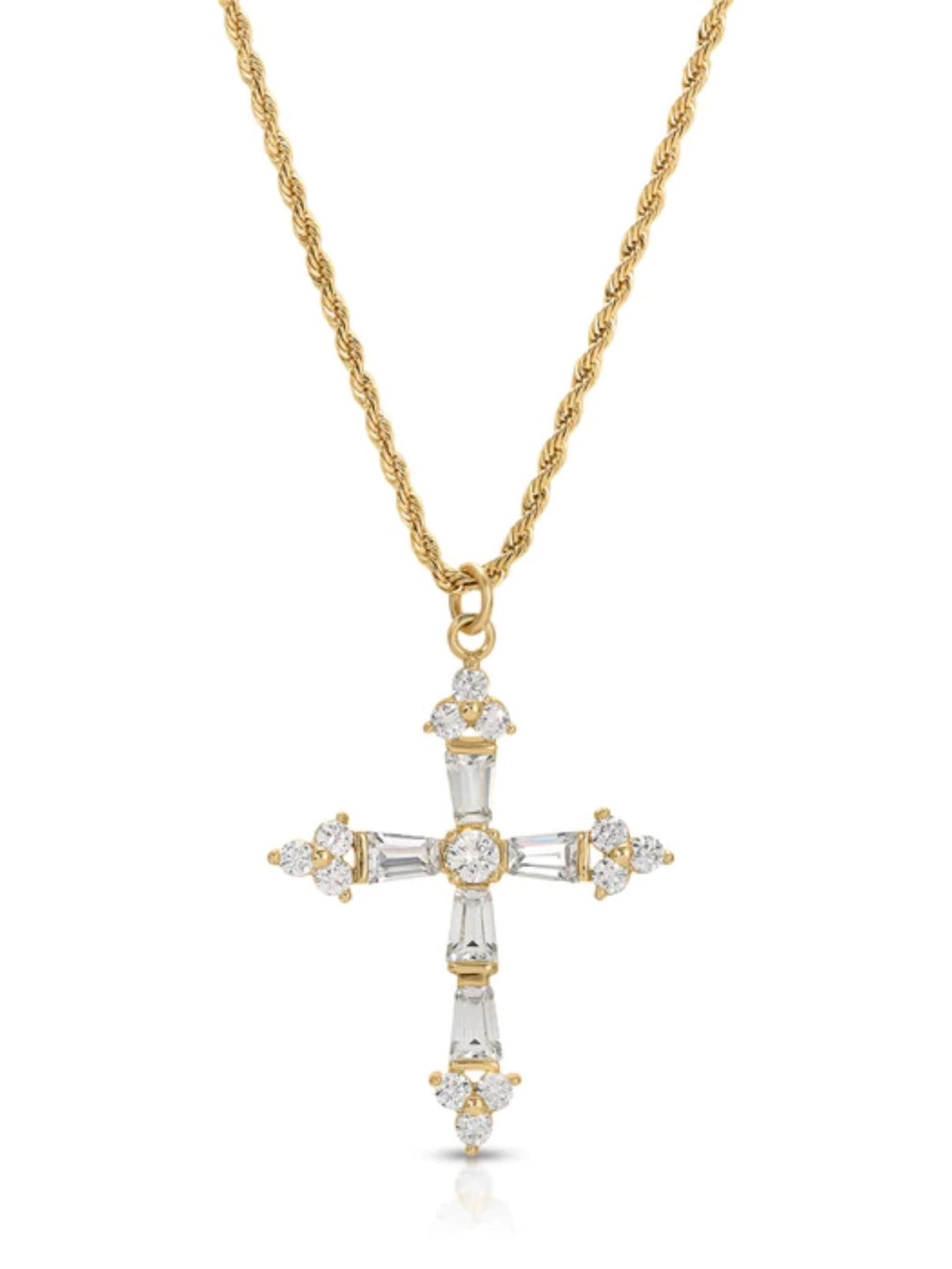 Joy Dravecky Queen's Cross Necklace in Gold