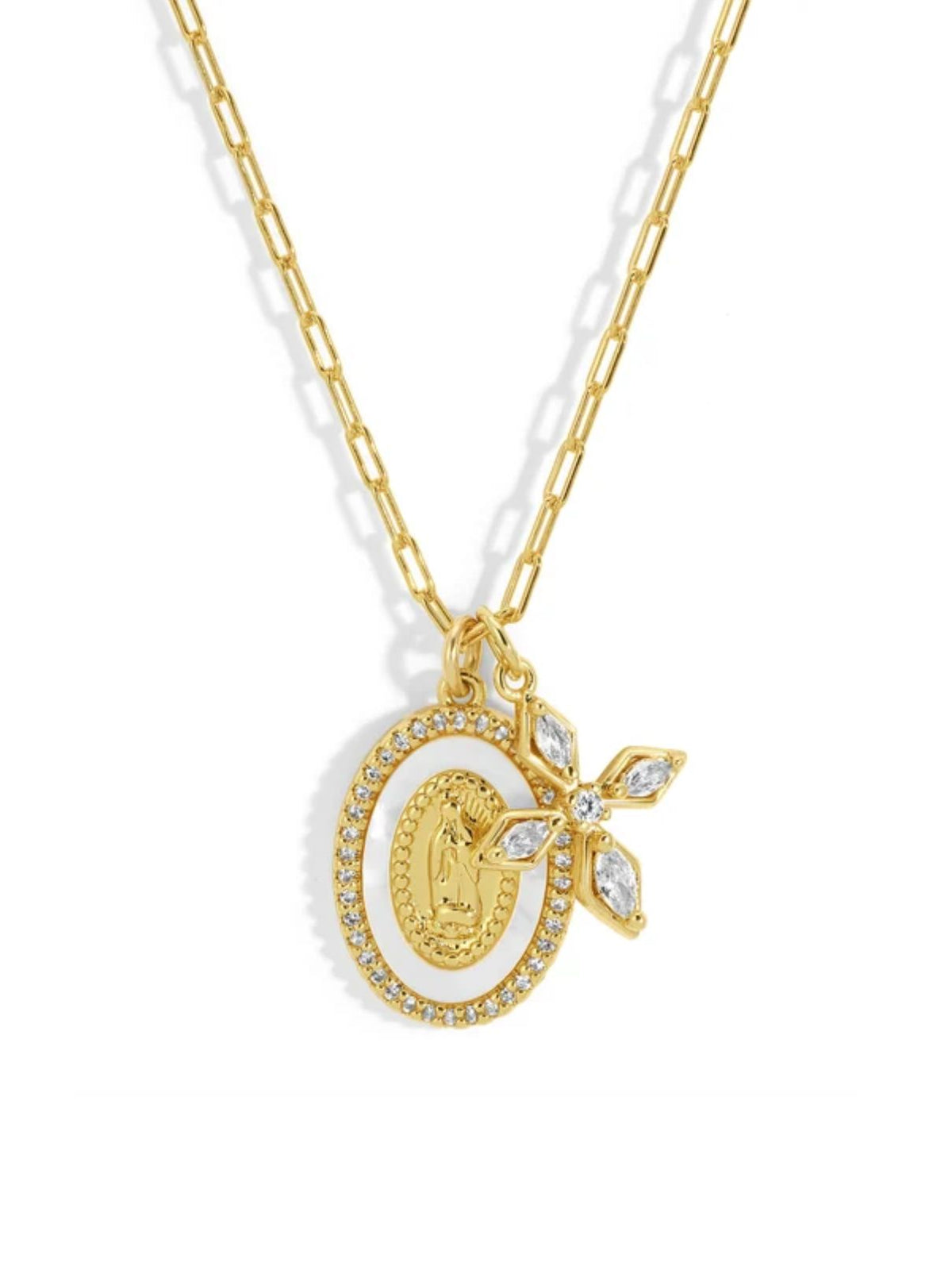 Joy Dravecky Rezar Multi-Charm Necklace in Gold