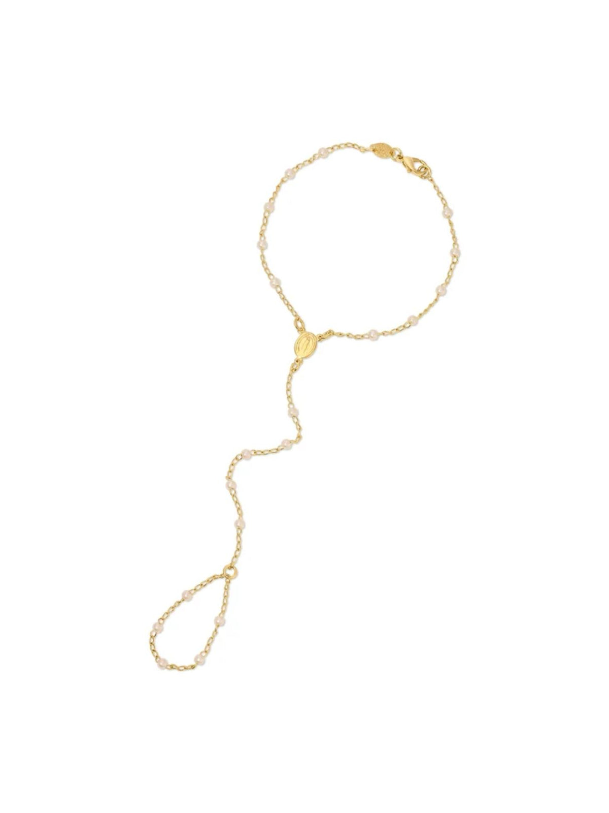 Joy Dravecky Rosary Hand Chain in Gold