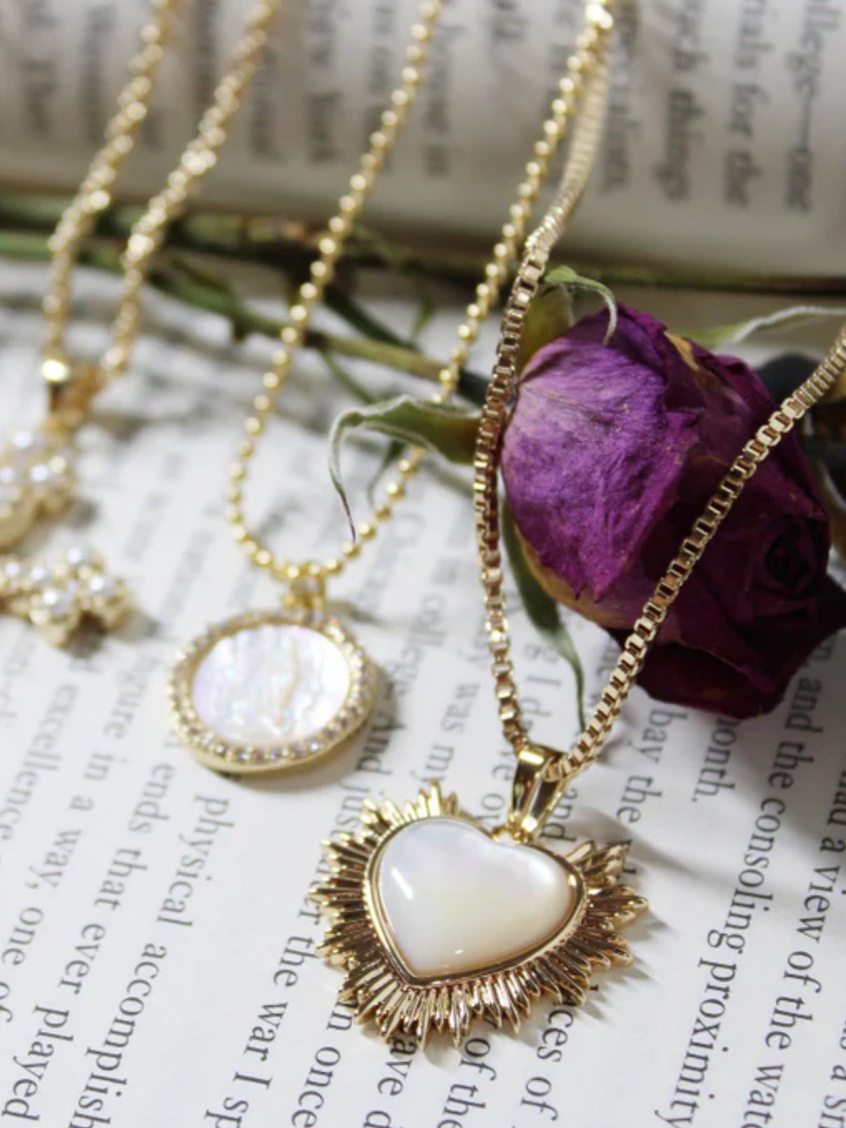 Joy Dravecky Sacred Heart Pearl Necklace