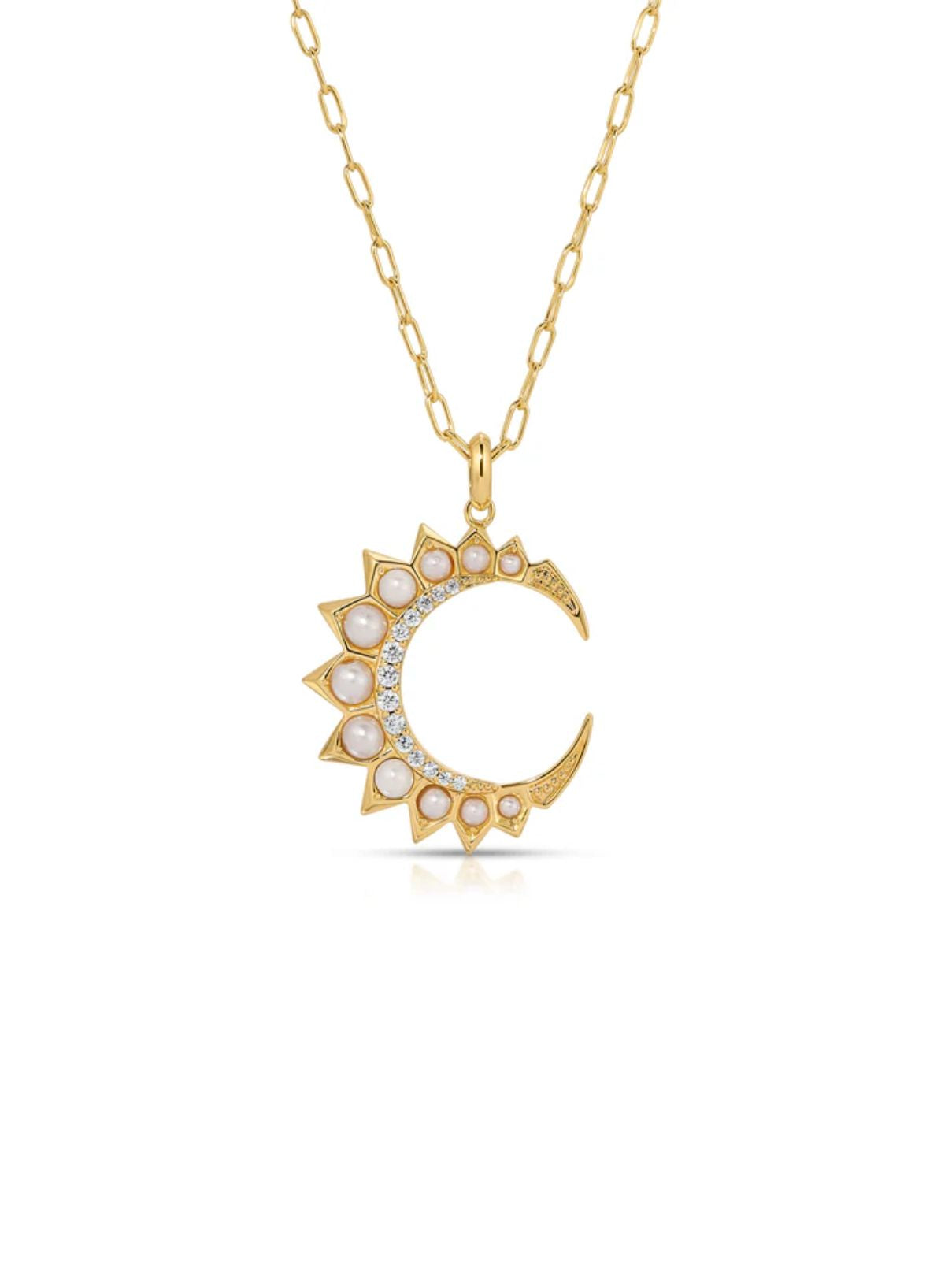 Joy Dravecky Selene Crescent Necklace