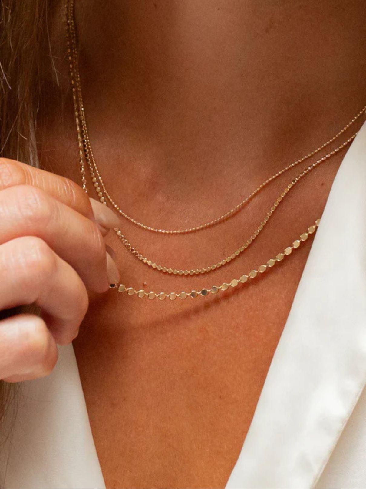 Joy Dravecky Trio Ball Bead Necklace