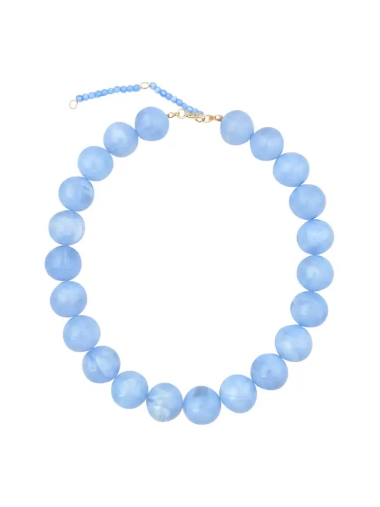 Kameron Chunky Beaded Necklace – Light Blue