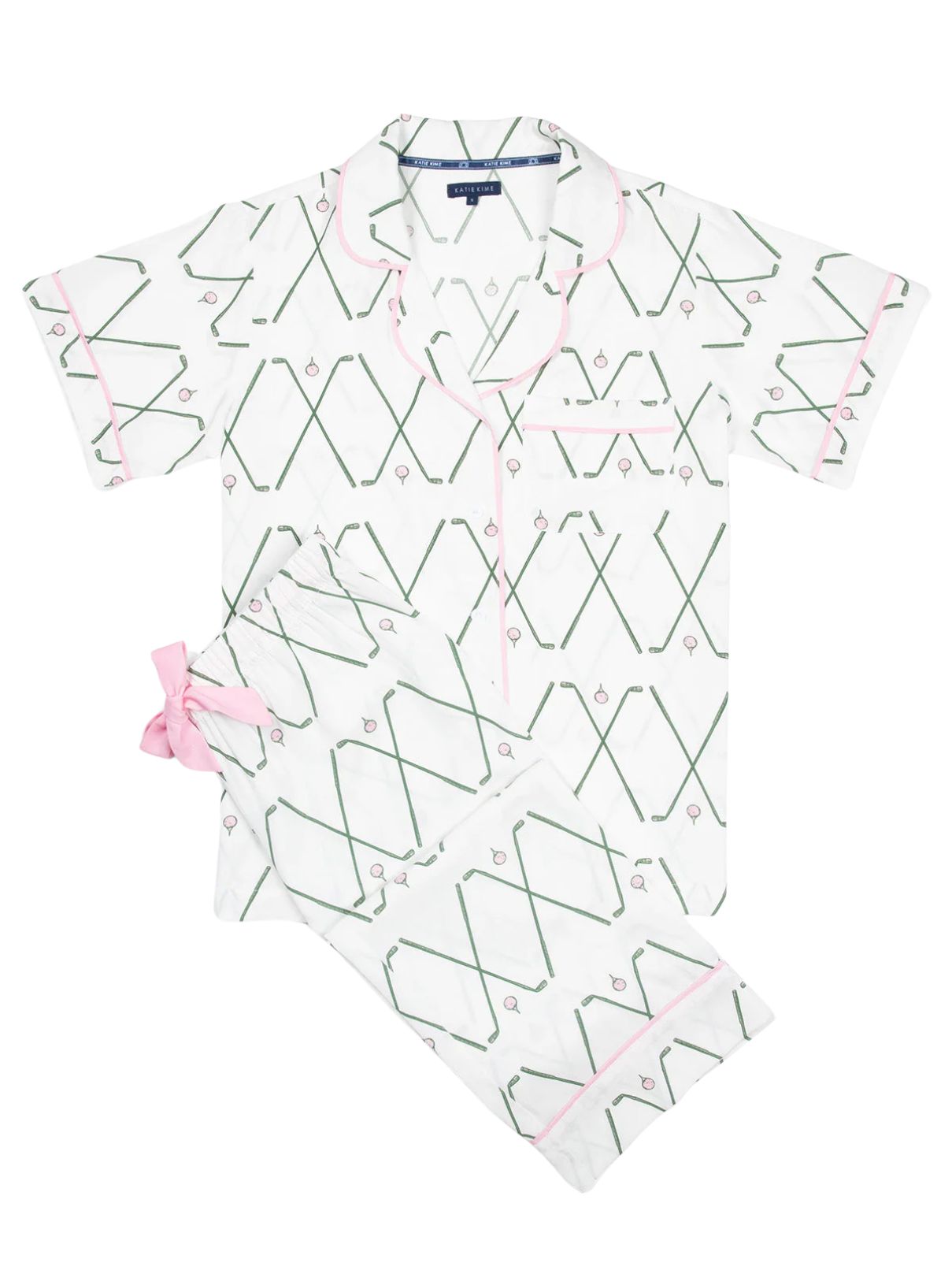 Katie Kime Birdie PJ Set in Green