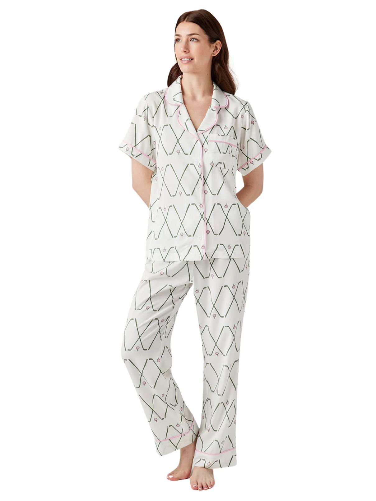 Katie Kime Birdie PJ Set in Green
