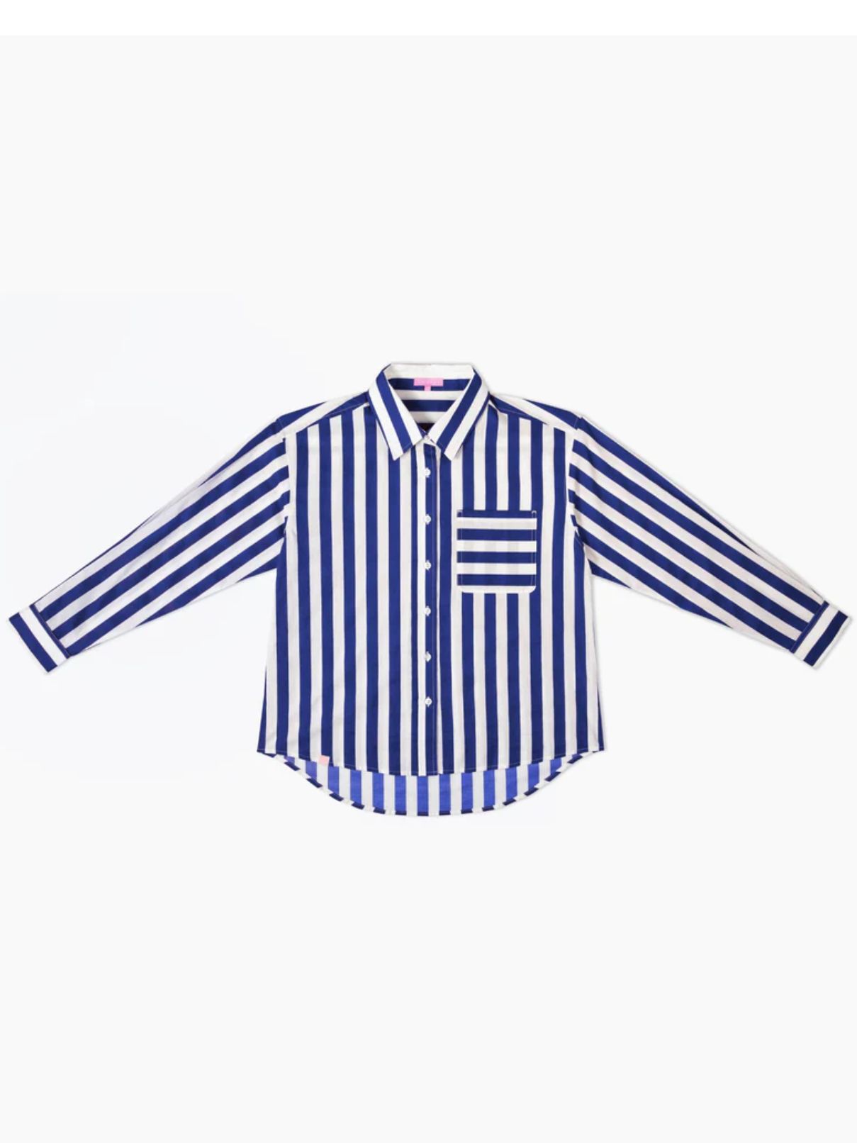Katie Kime Carolina Striped Button Down in Indigo
