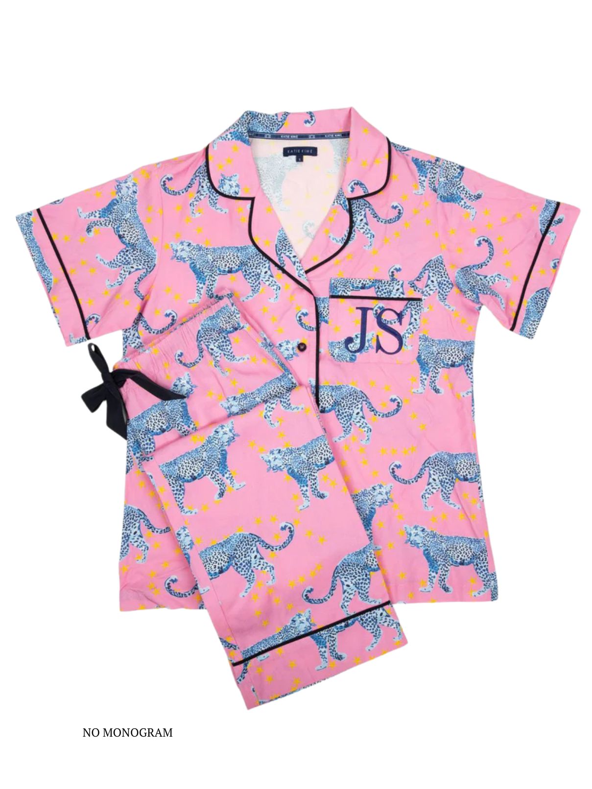 Katie Kime Cosmic Cheetah Pajama Set in Pink