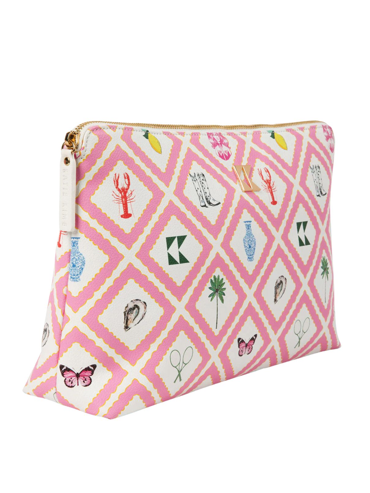 Katie Kime Story Oversized Accessory Bag in Pink