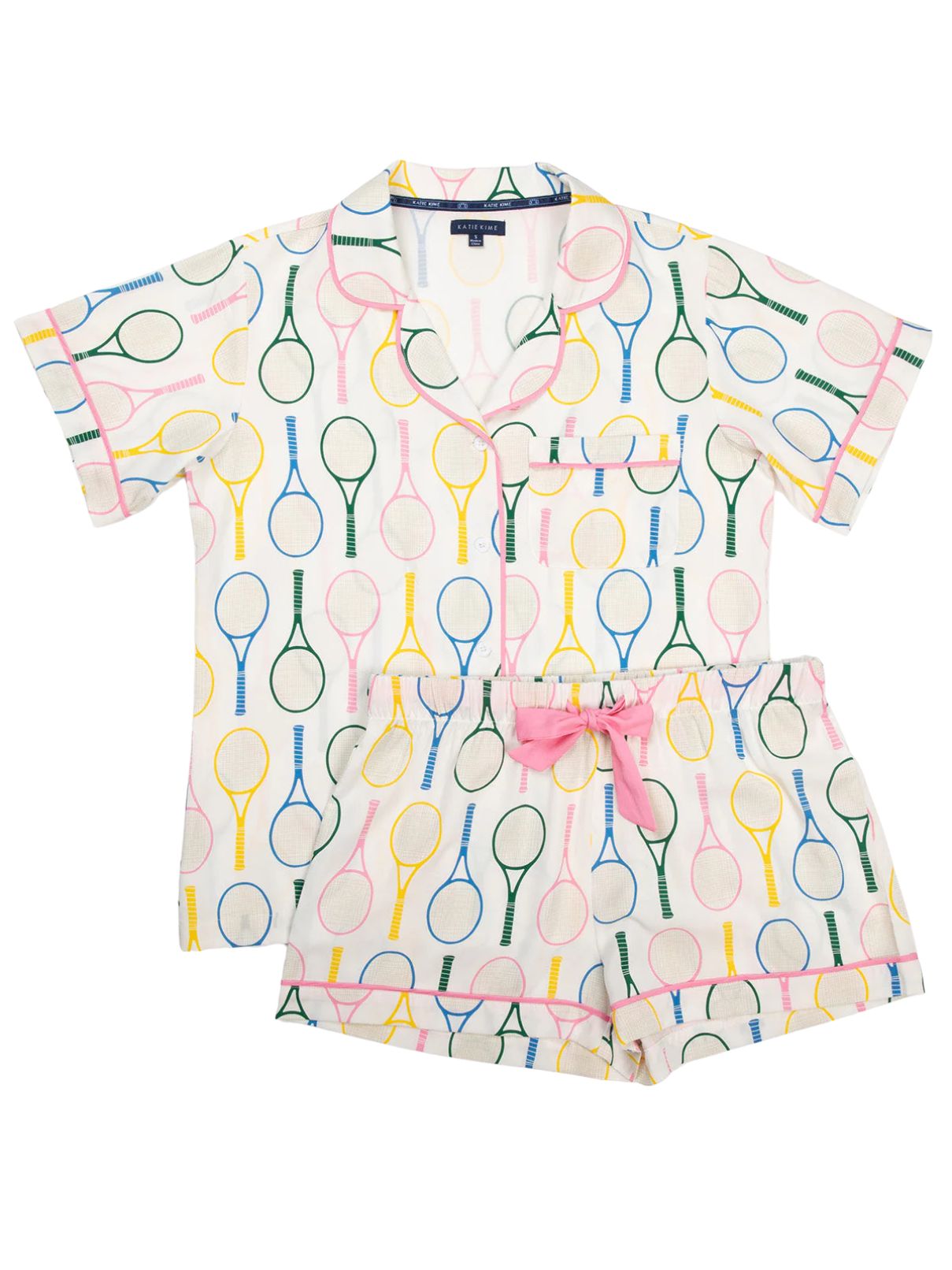 Katie Kime Tennis Time PJ Short Set in Multi
